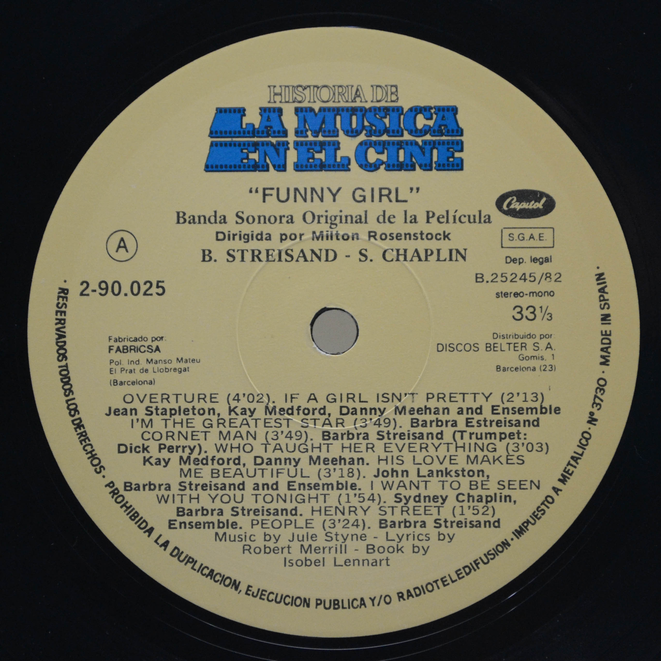 Barbra Streisand, Sydney Chaplin — Funny Girl, 1982