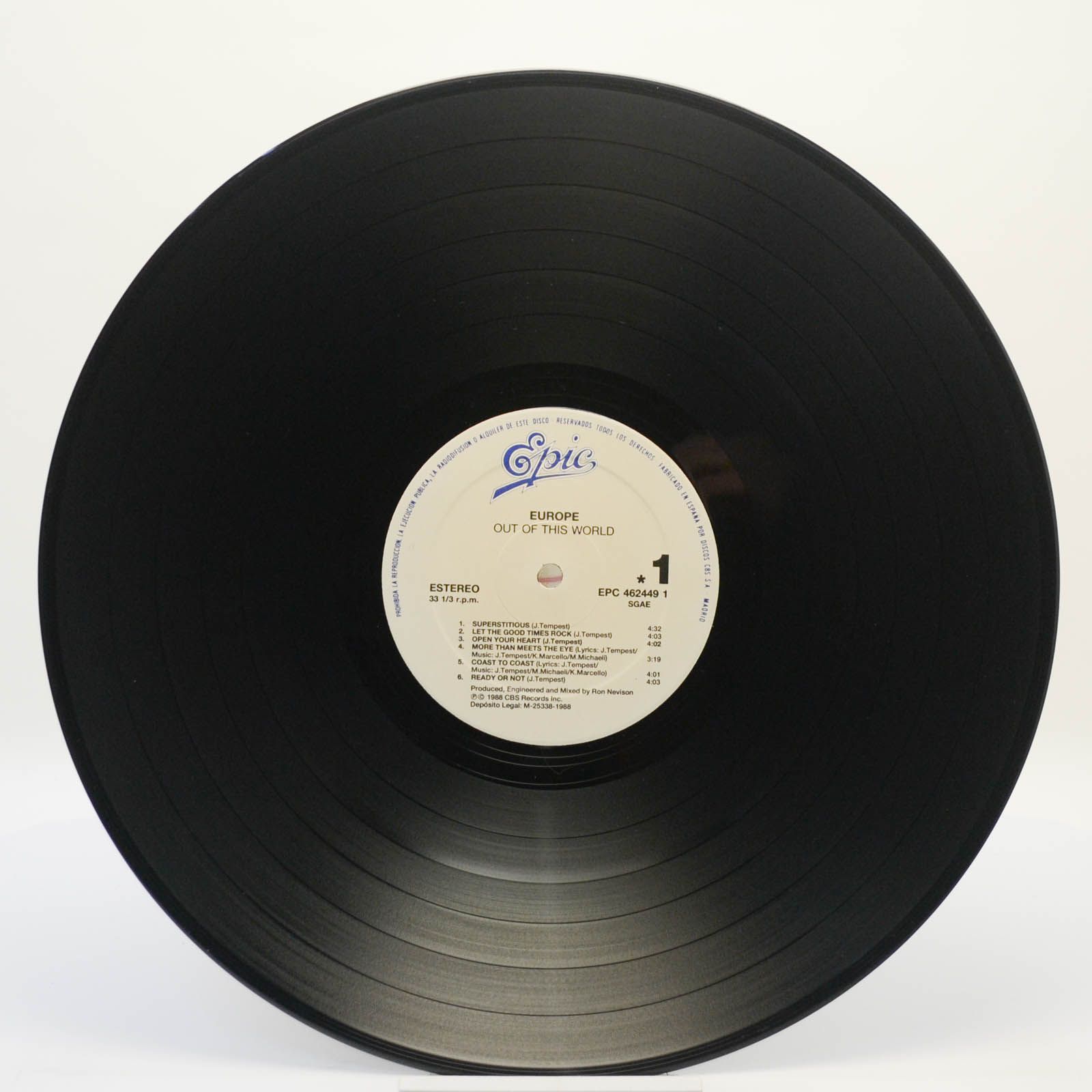 Europe — Out Of This World, 1988