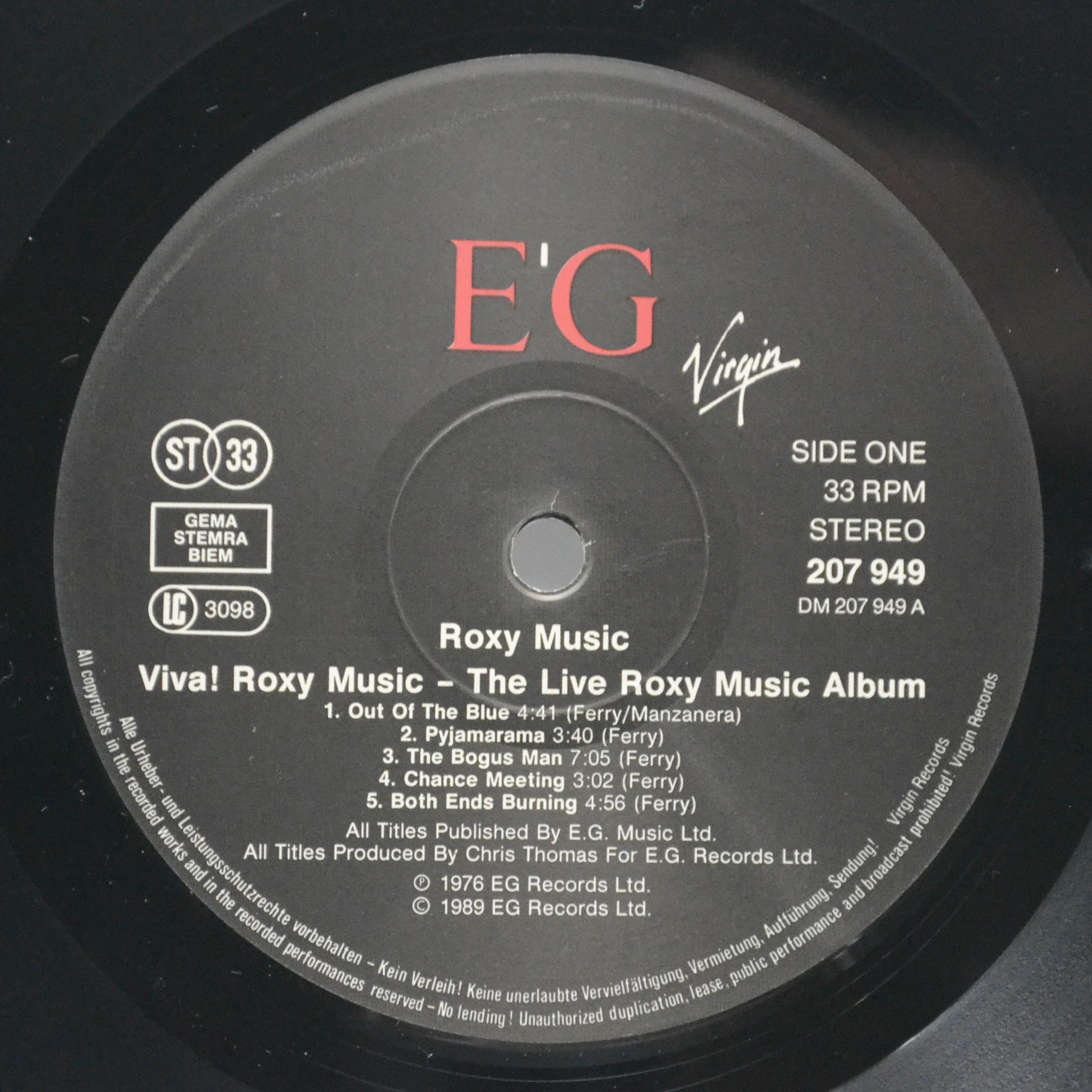 Roxy Music — Viva ! The Live Roxy Music, 1976