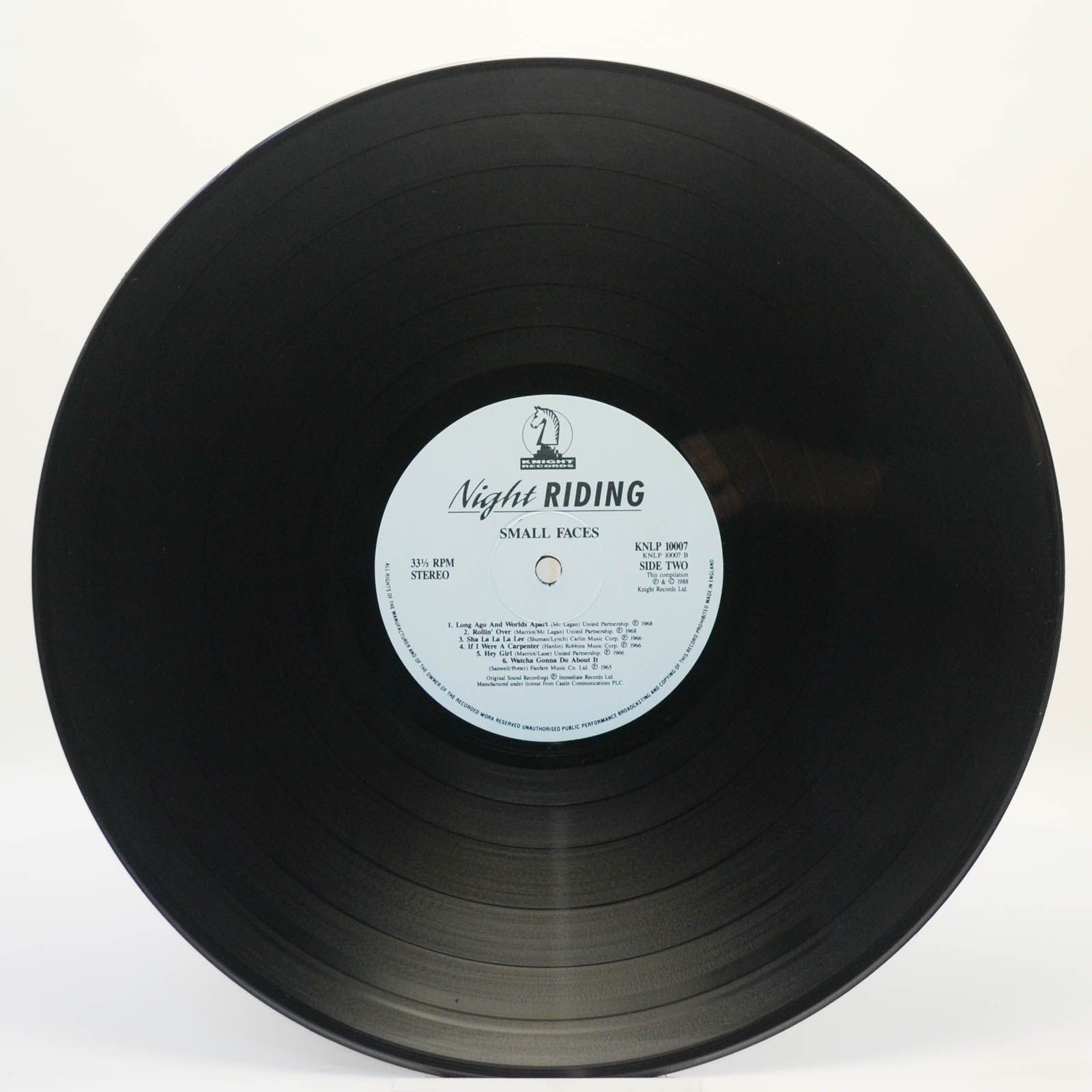 Small Faces — Night Riding (UK), 1988