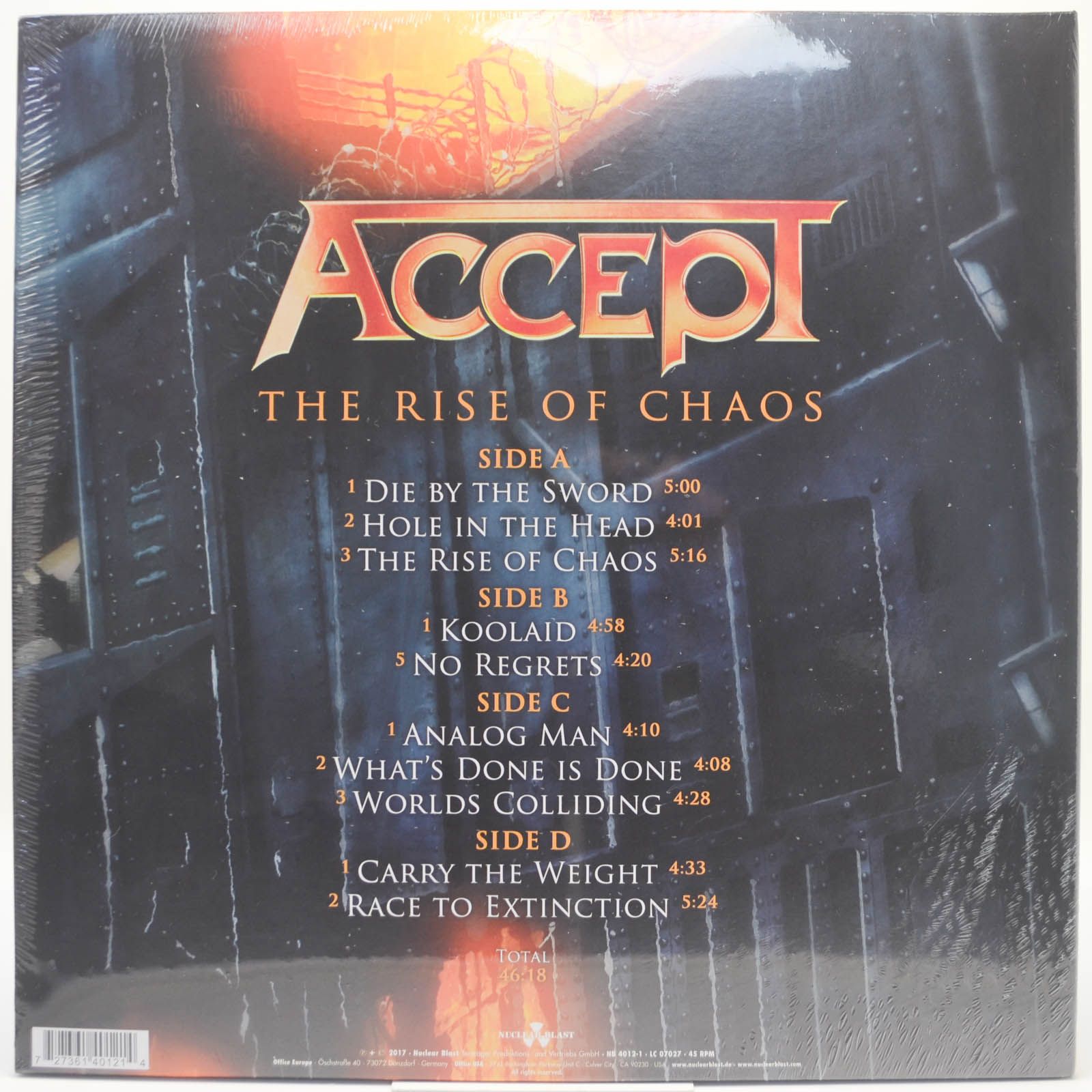 Accept — The Rise Of Chaos (2LP), 2017