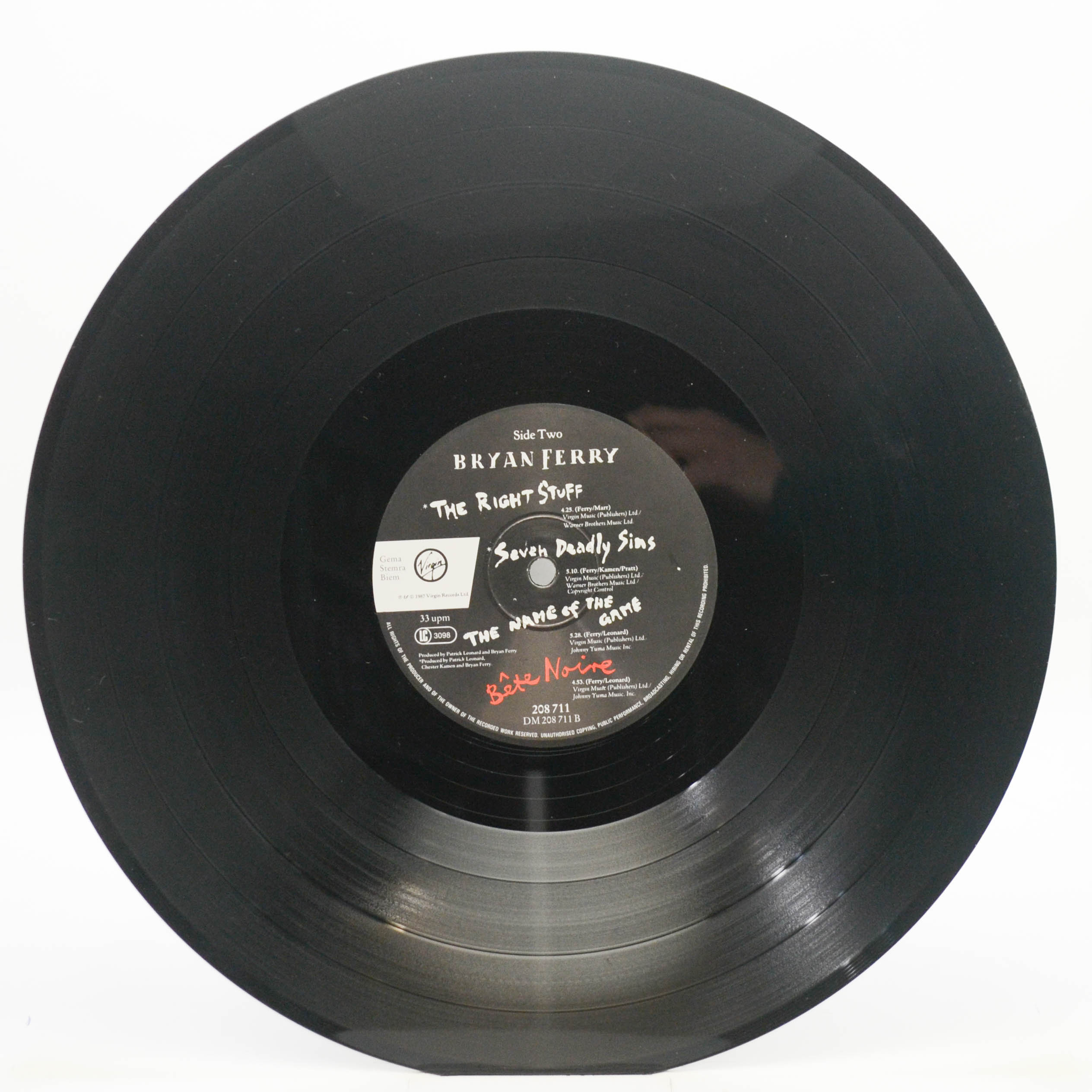 Bryan Ferry — Bête Noire, 1987