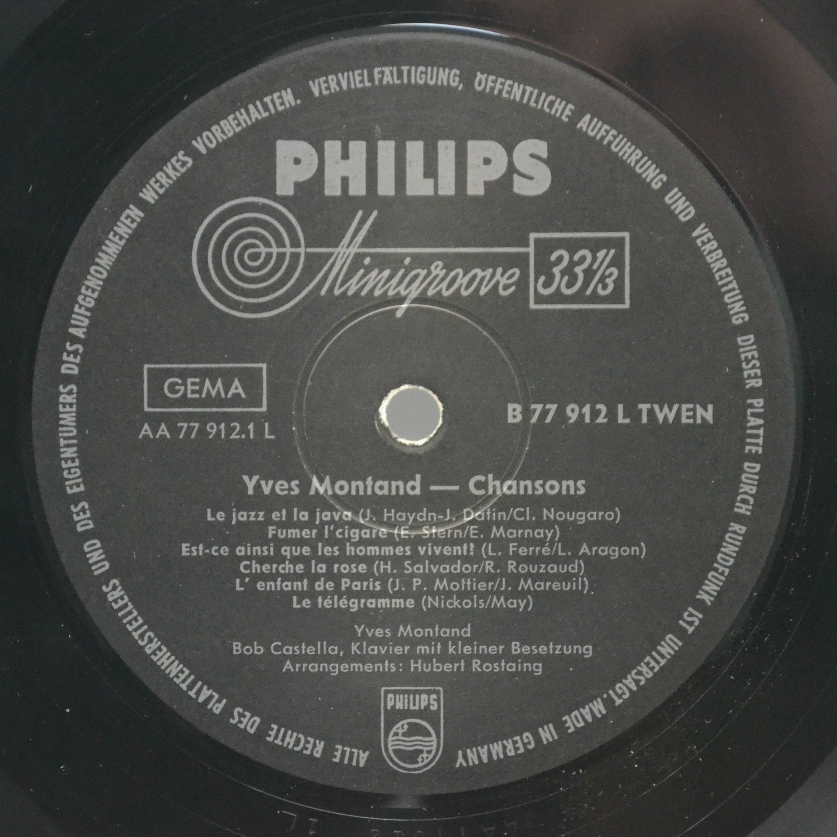 Yves Montand — Chansons, 1963