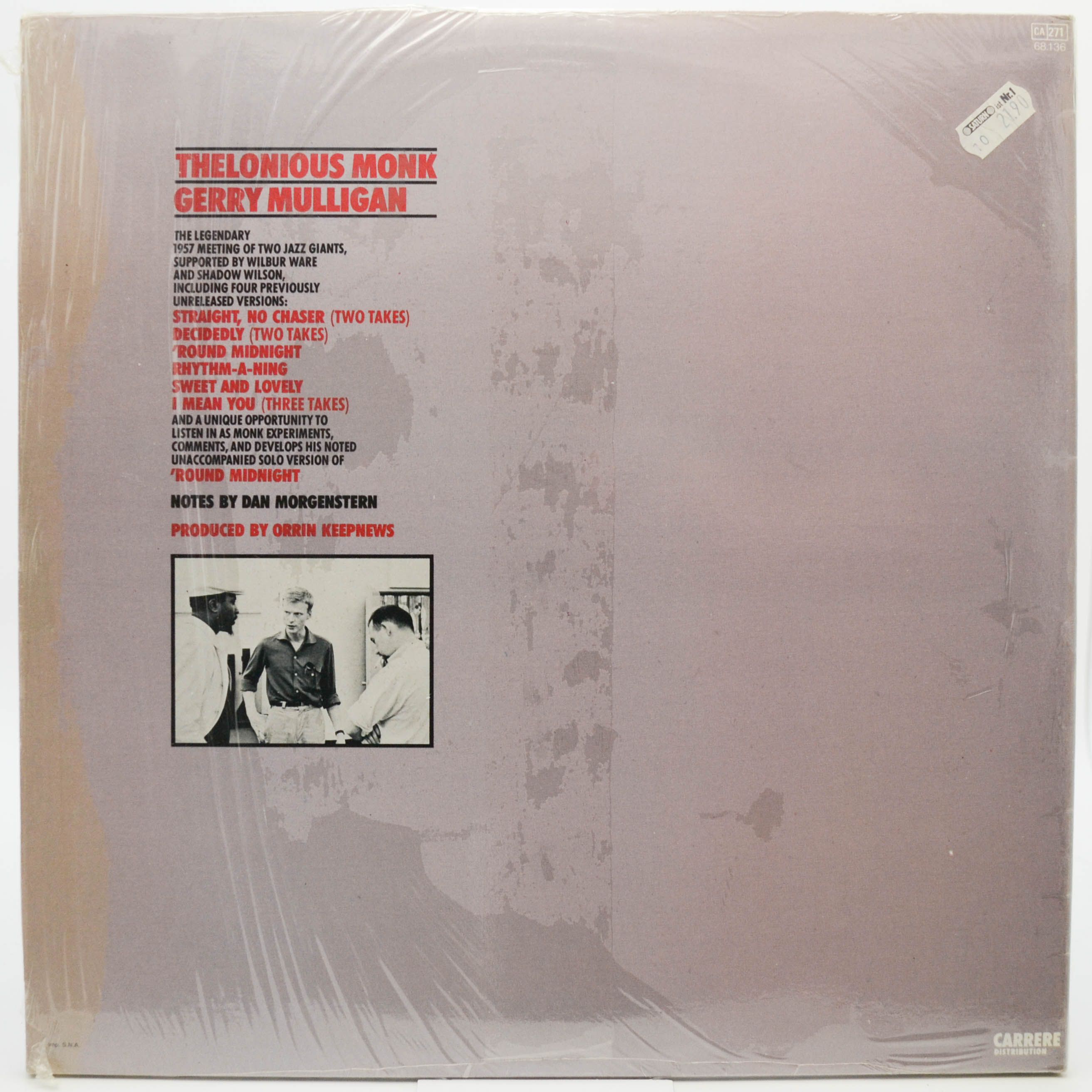 Thelonious Monk / Gerry Mulligan — Round Midnight (2LP), 1983