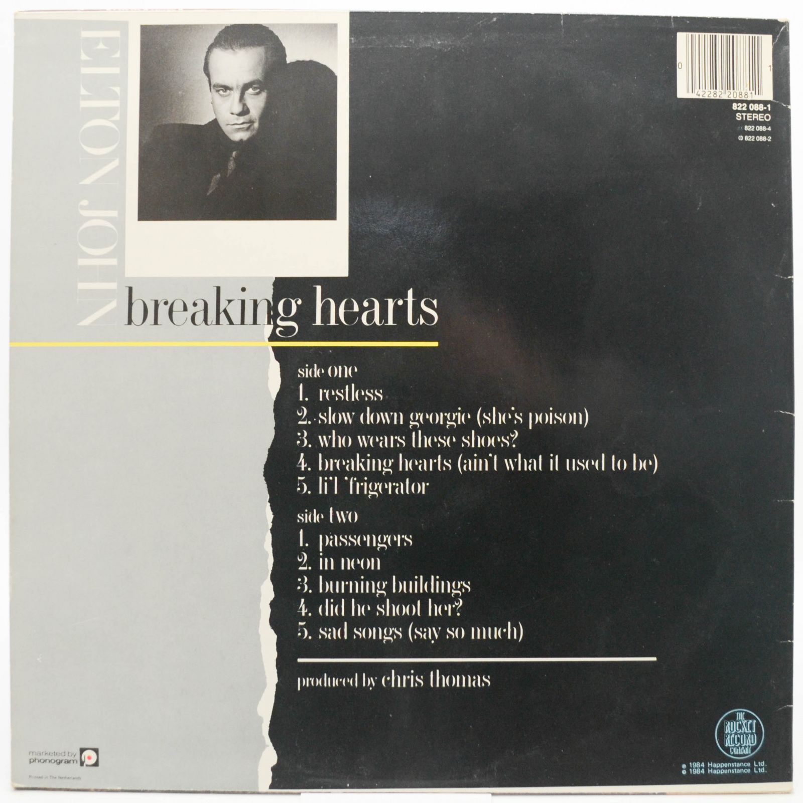 Elton John — Breaking Hearts, 1984