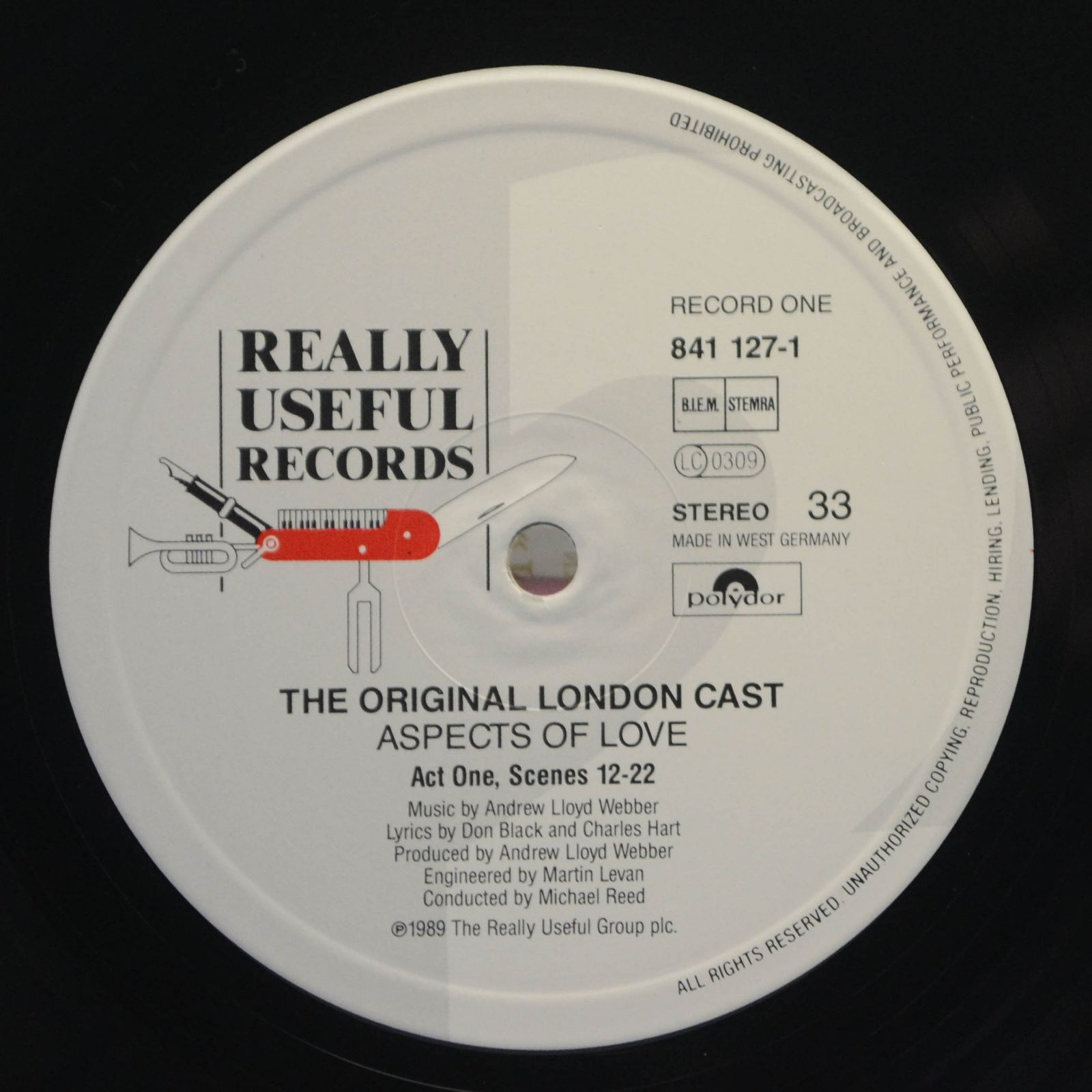 Andrew Lloyd Webber — Aspects Of Love (2LP), 1989