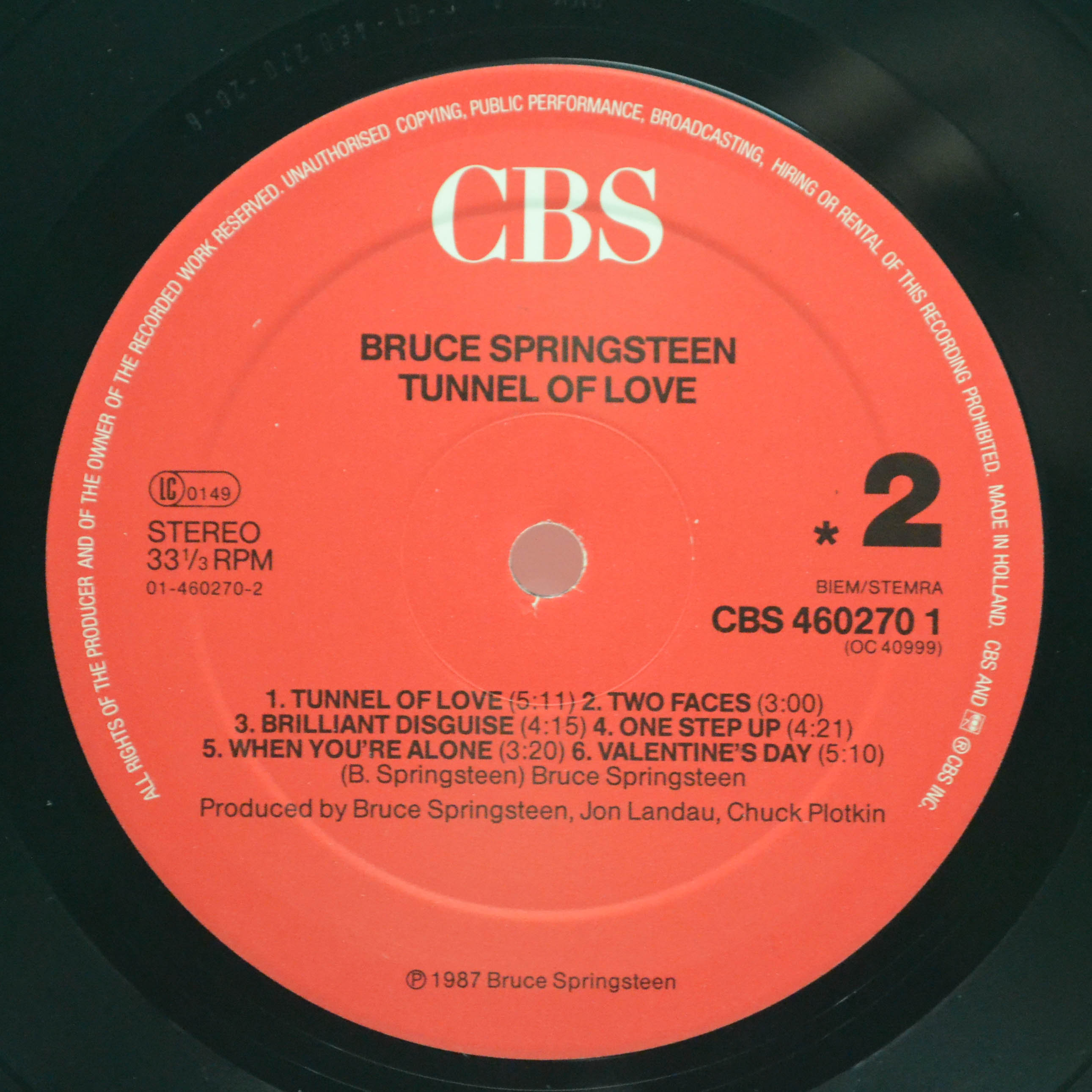 Bruce Springsteen — Tunnel Of Love, 1987