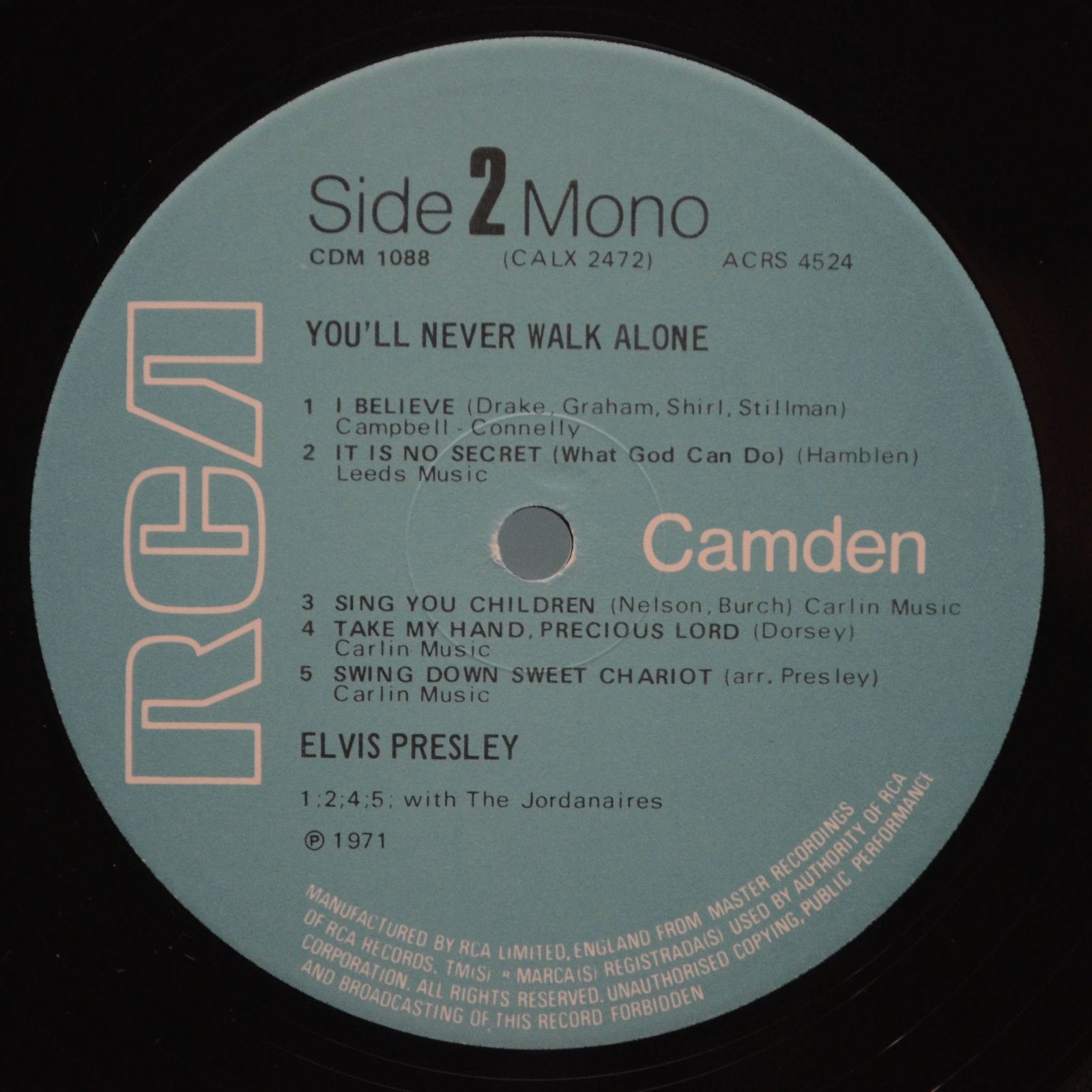 Elvis — You'll Never Walk Alone (UK), 1971