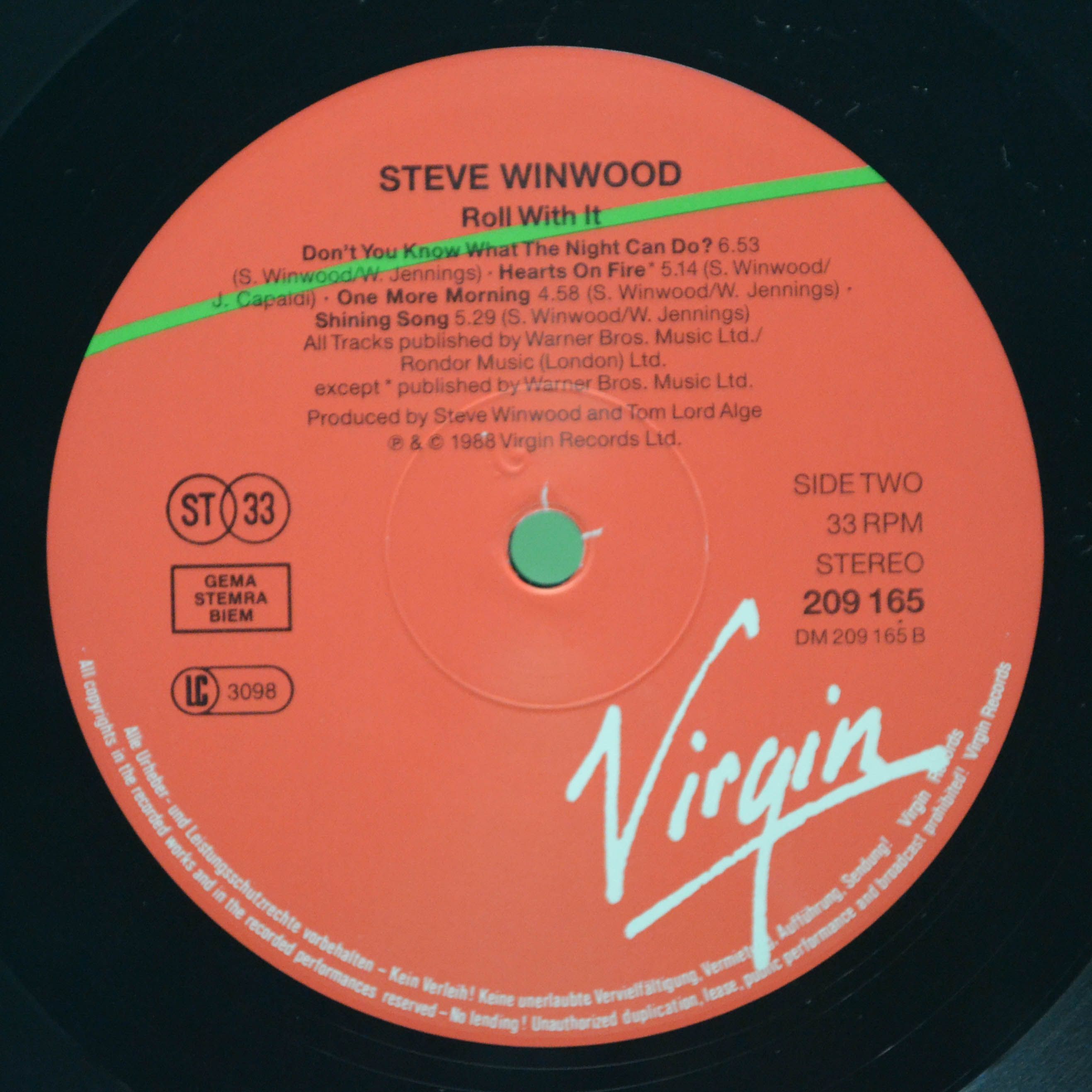 Steve Winwood — Roll With It, 1988