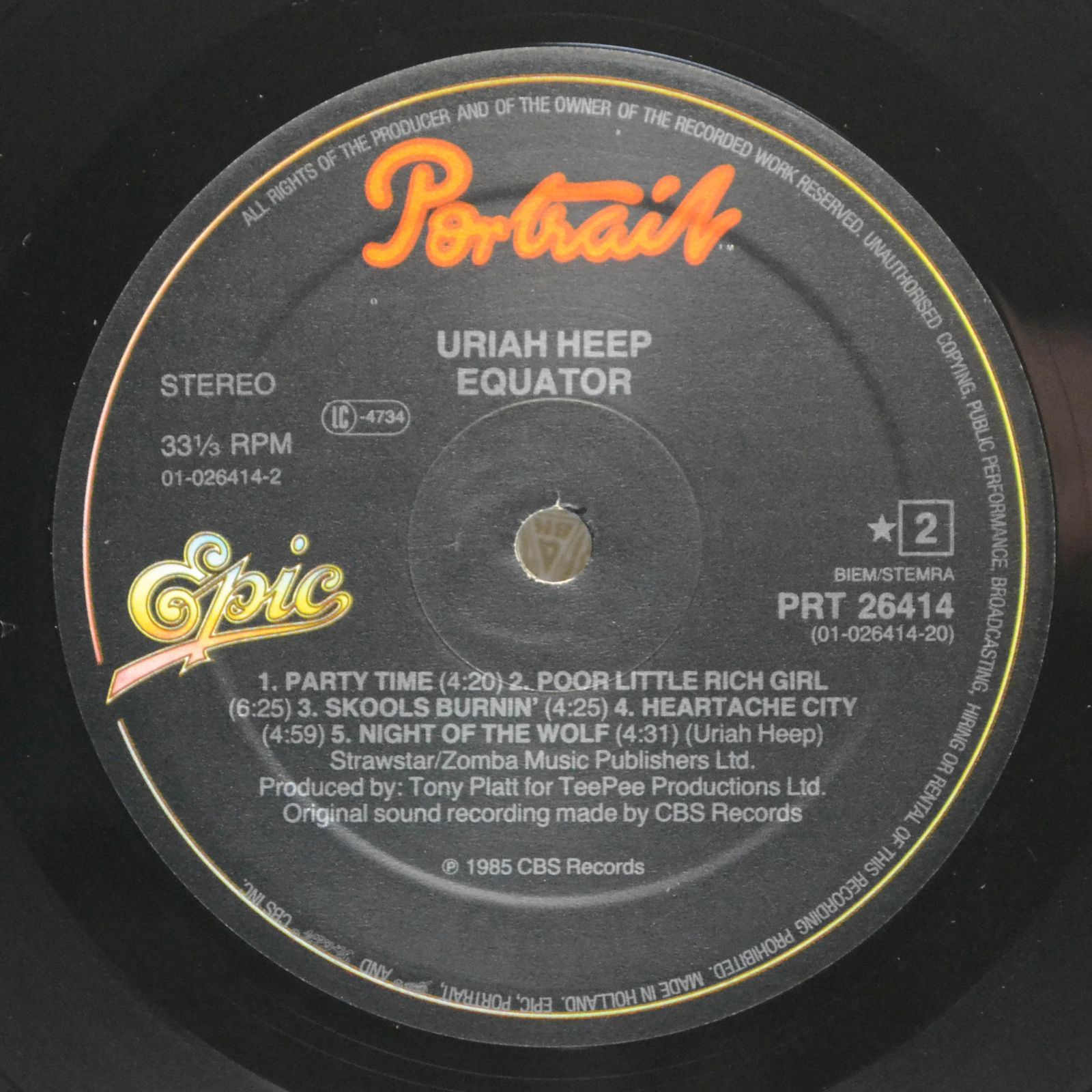 Uriah Heep — Equator, 1985