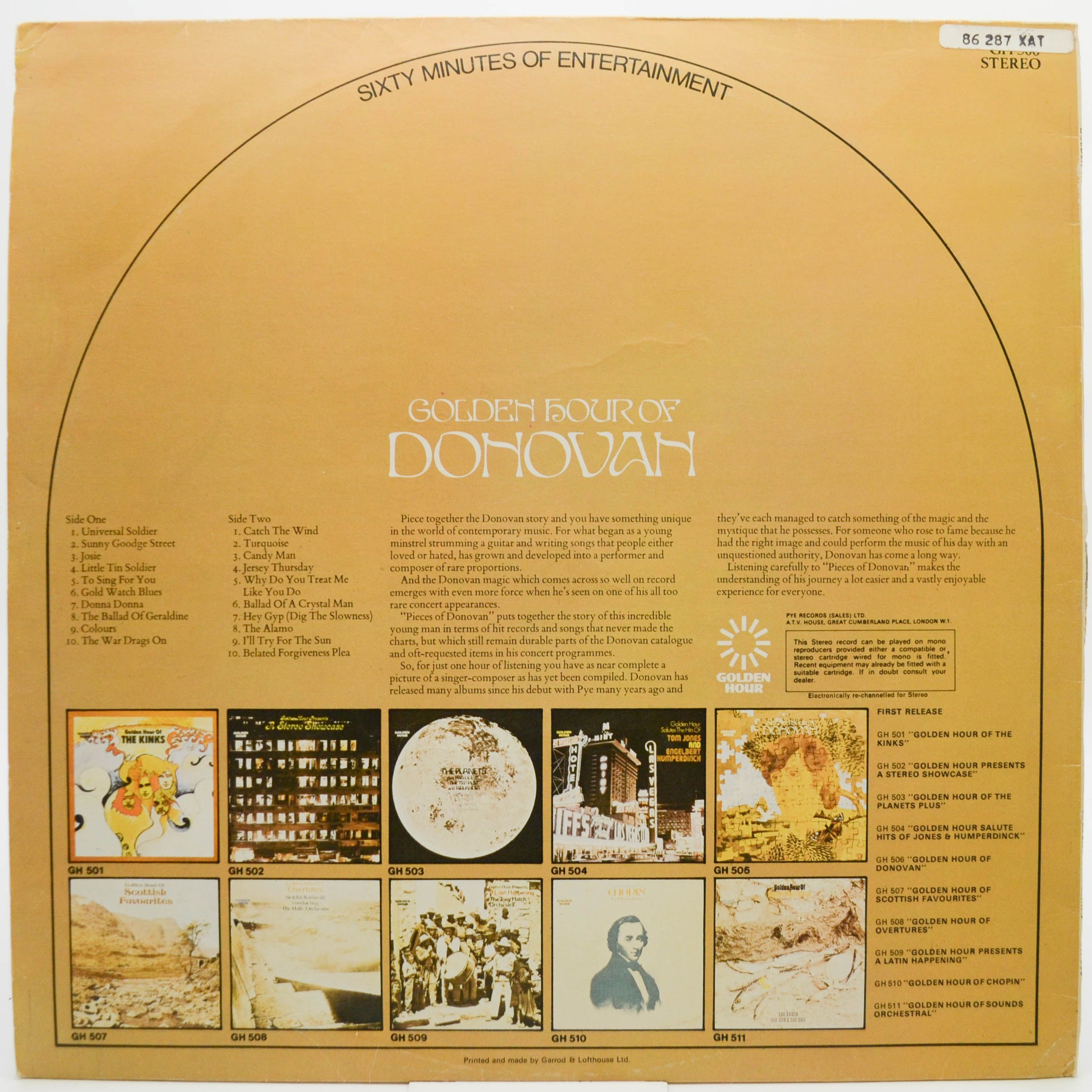 Donovan — Golden Hour Of Donovan, 1971