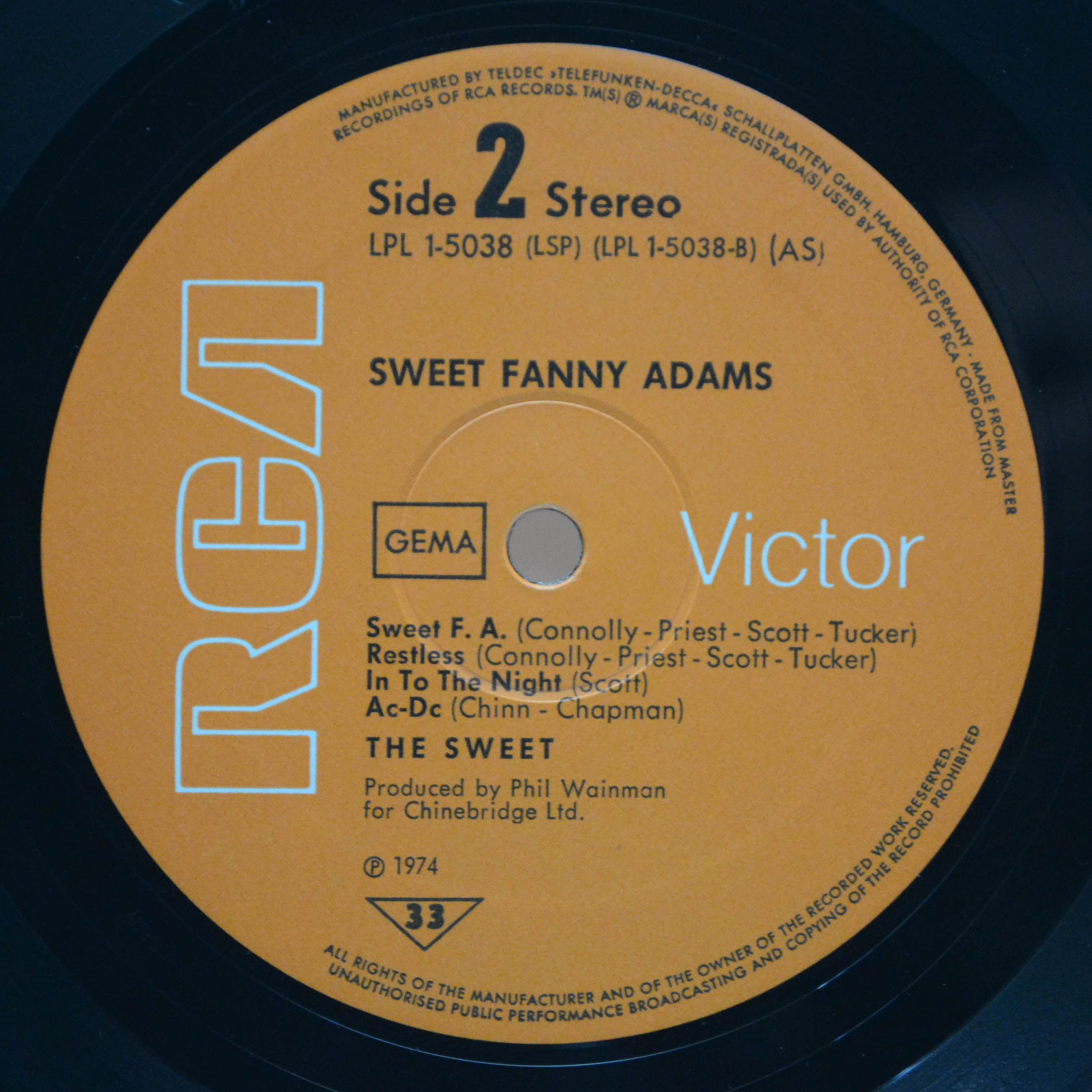 Sweet — Sweet Fanny Adams, 1974