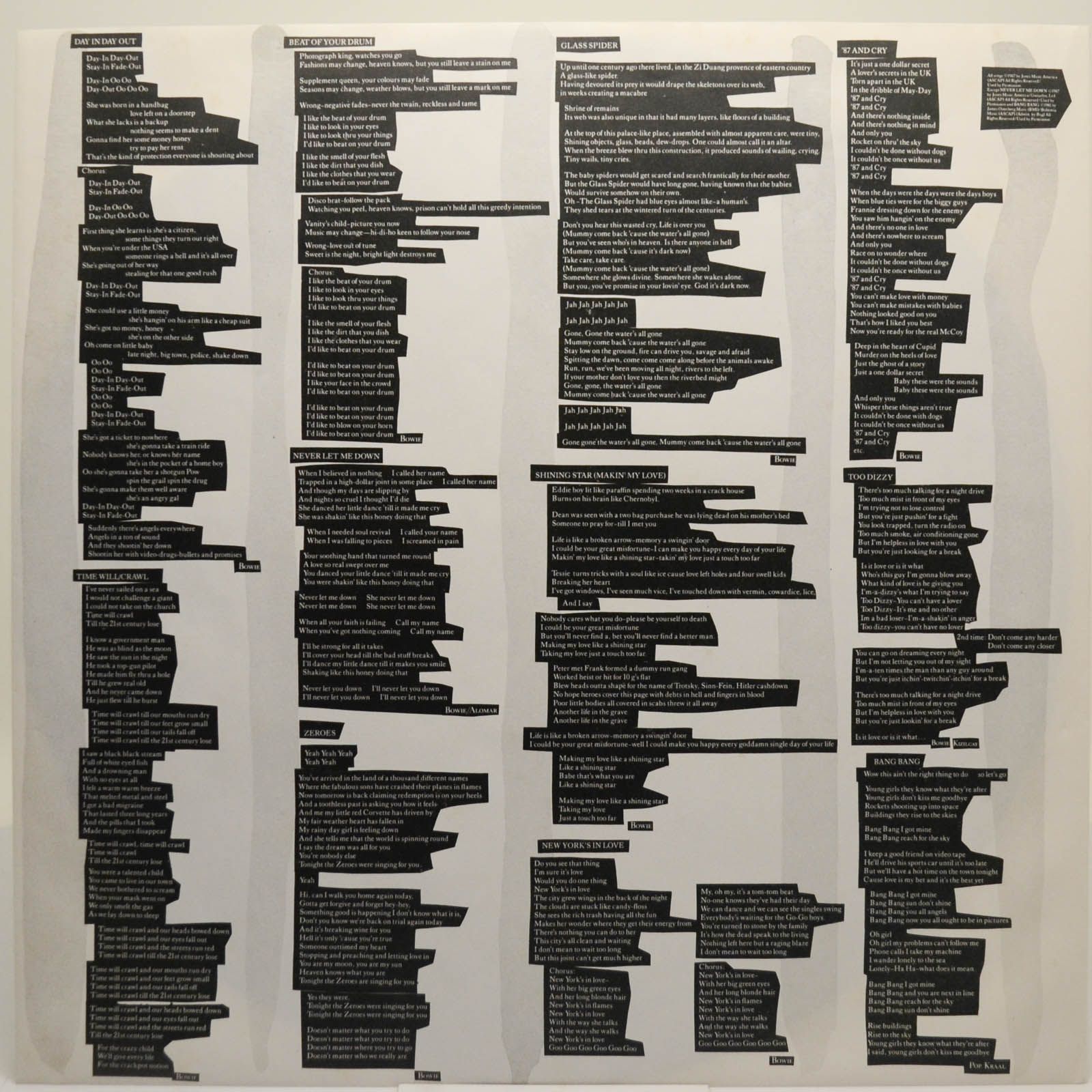 David Bowie — Never Let Me Down, 1987