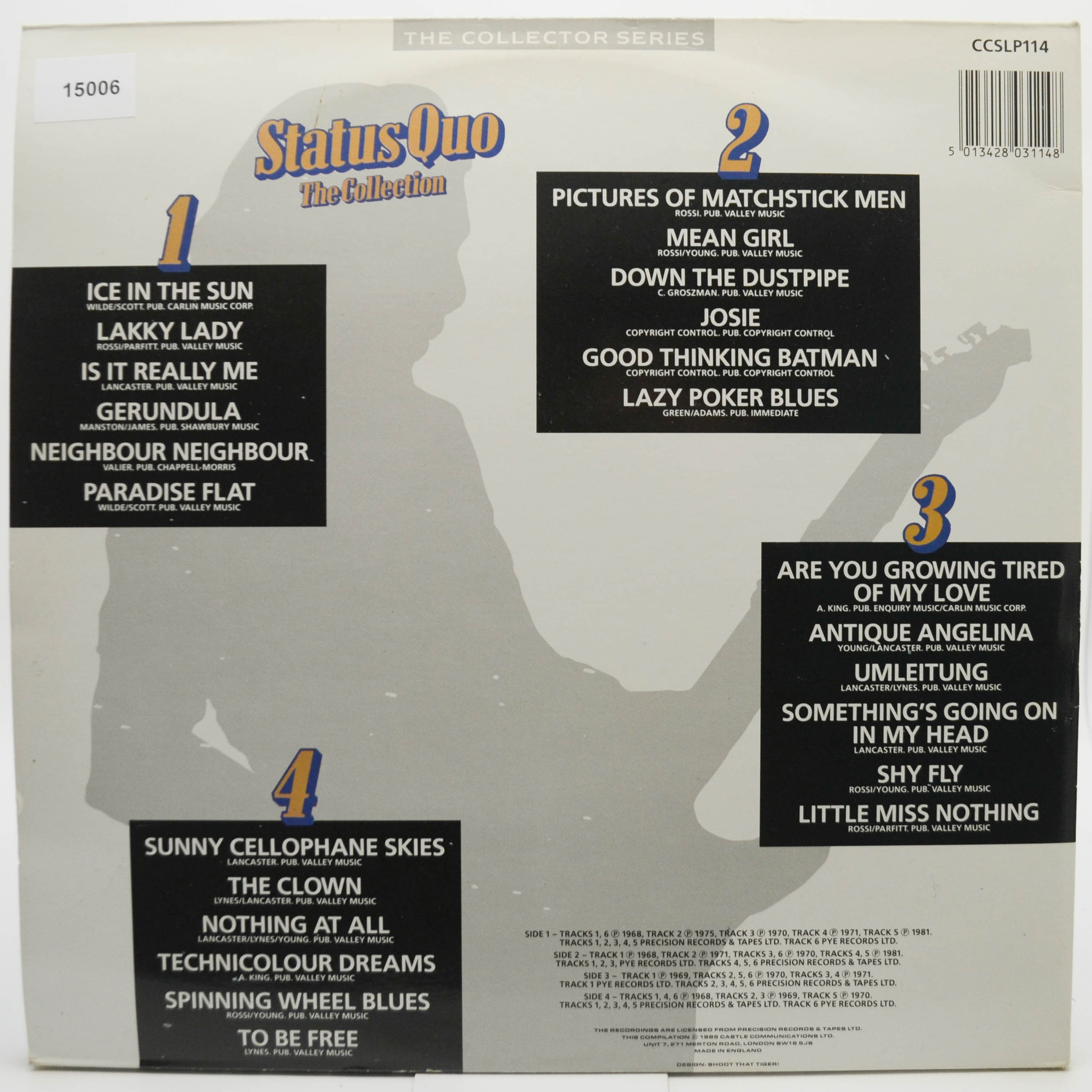 Status Quo — The Collection (2LP, UK), 1987