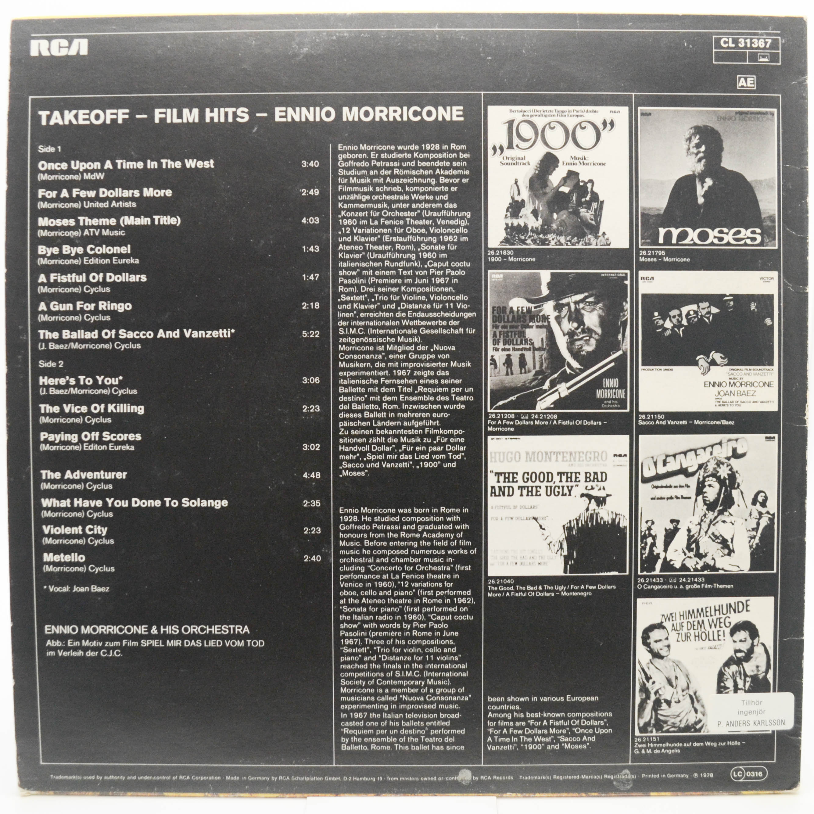 Ennio Morricone — Film Hits, 1978