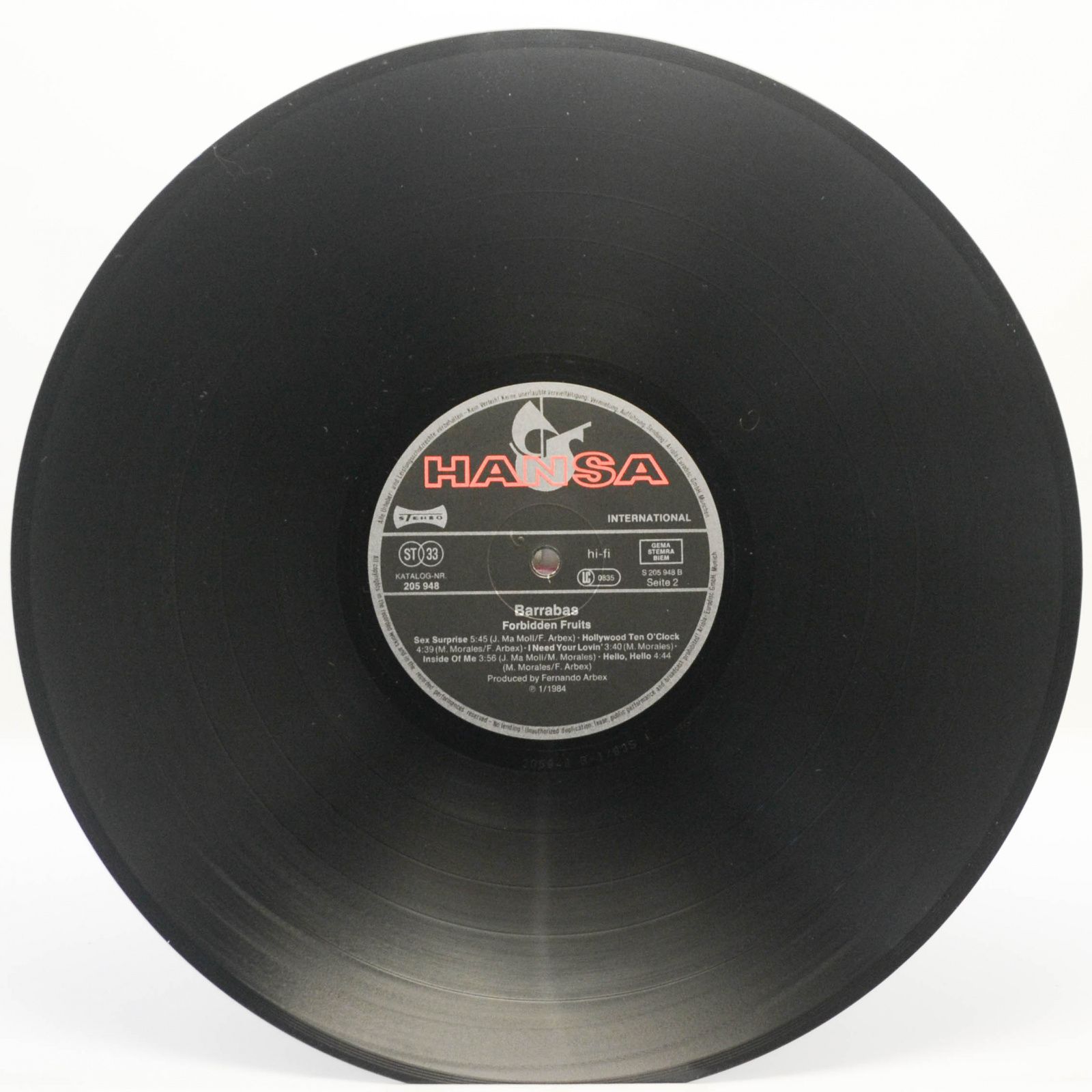 Barrabas — Forbidden Fruits, 1984