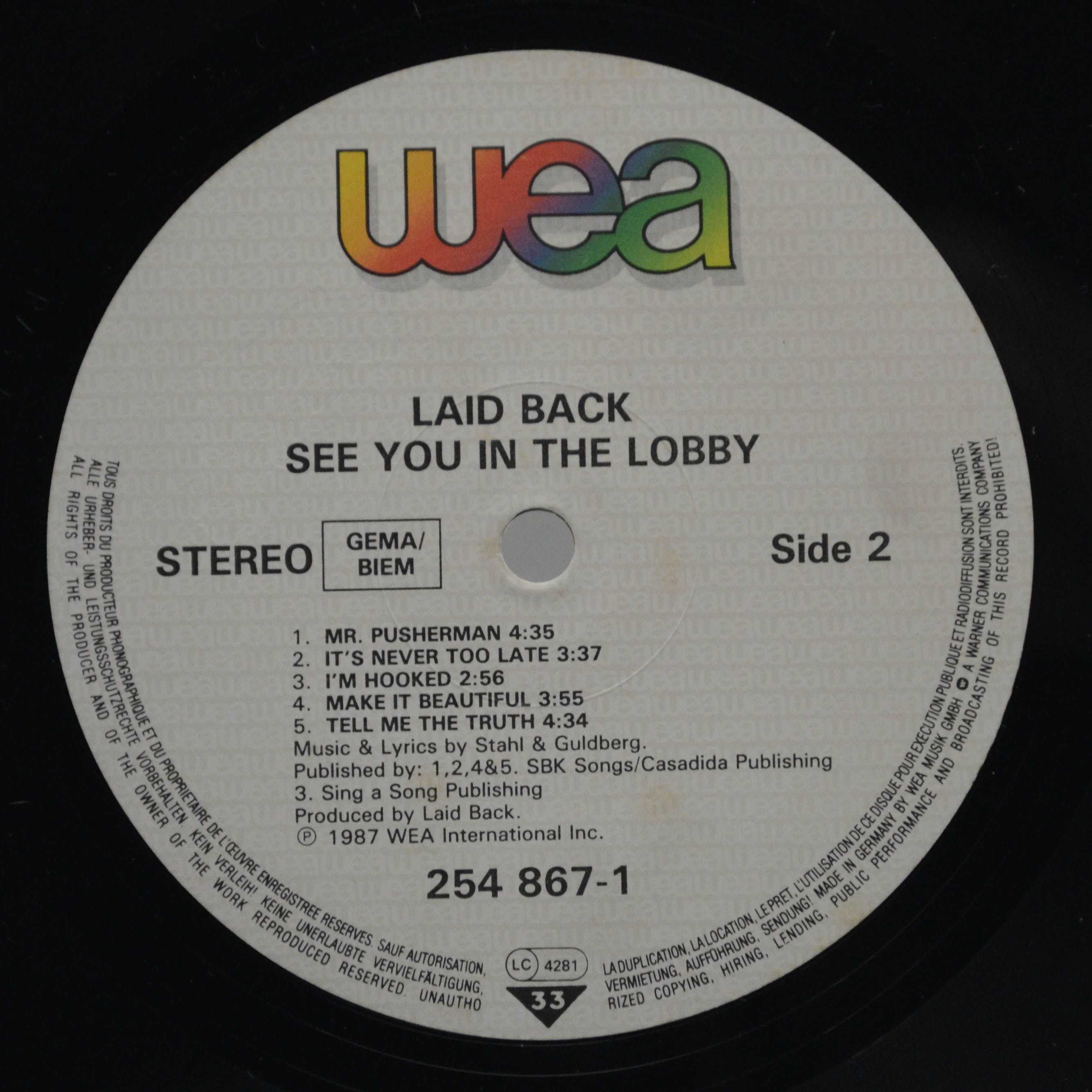 Laid Back — See You In The Lobby, 1987