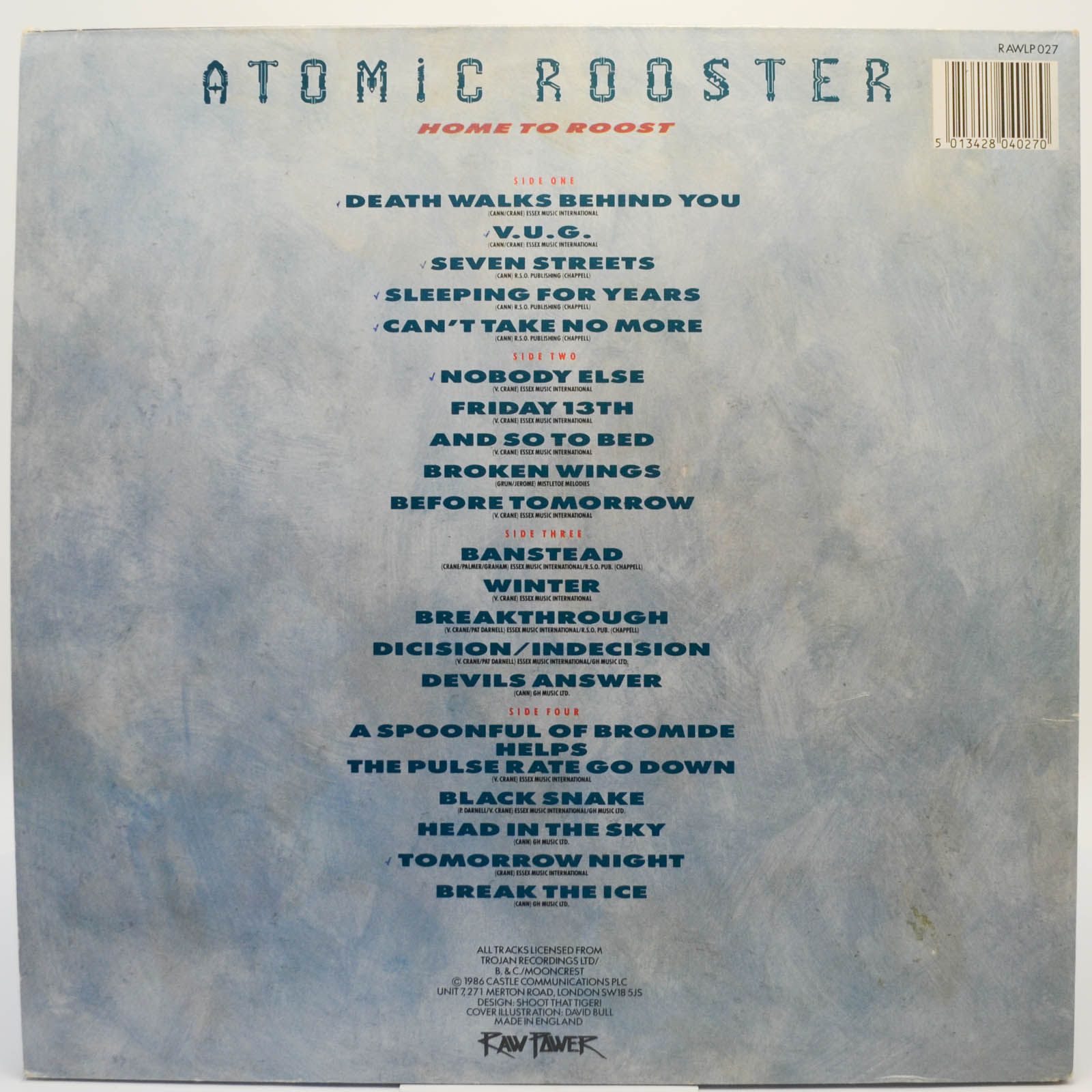 Atomic Rooster — Home To Roost (2LP, UK), 1977