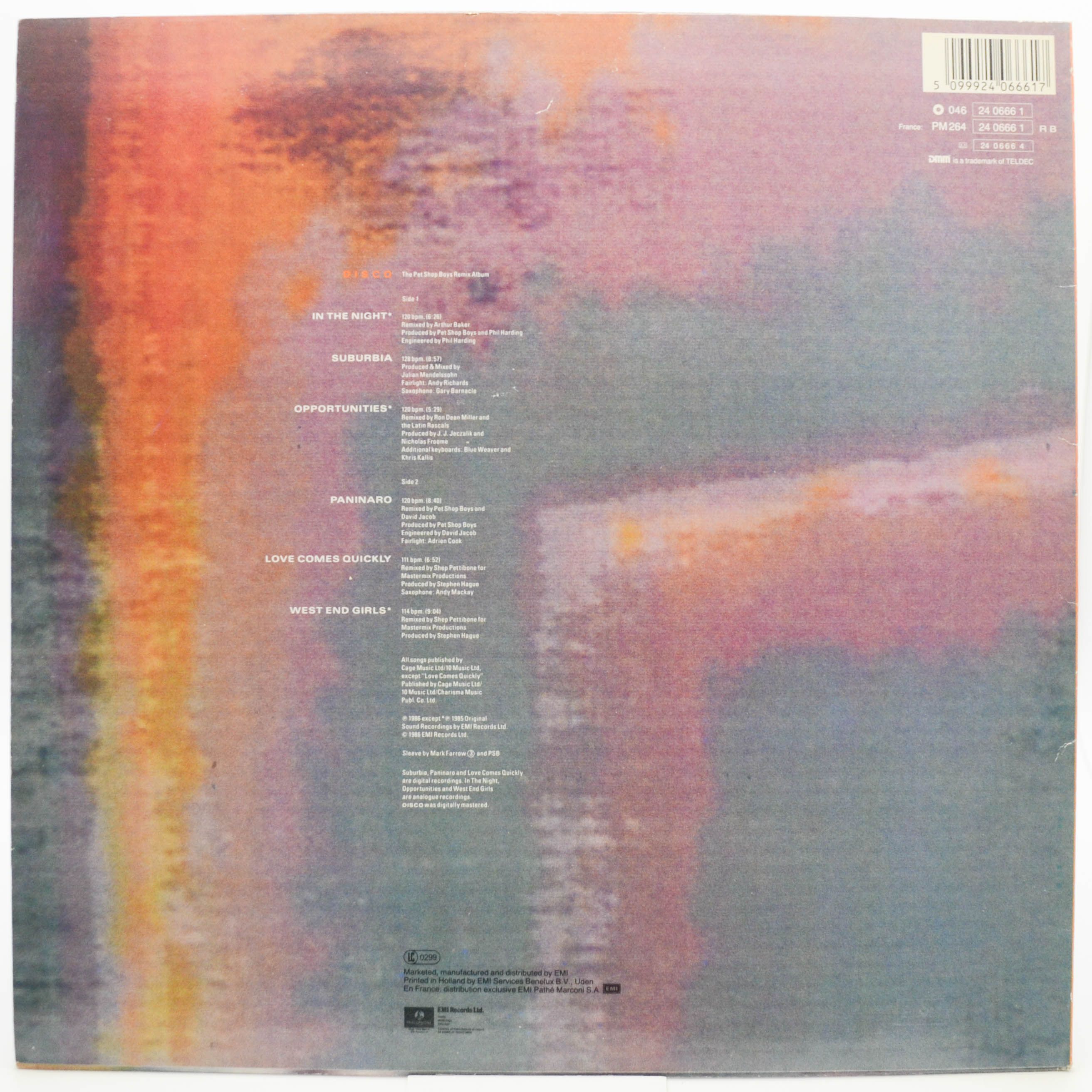 Pet Shop Boys — Disco, 1986