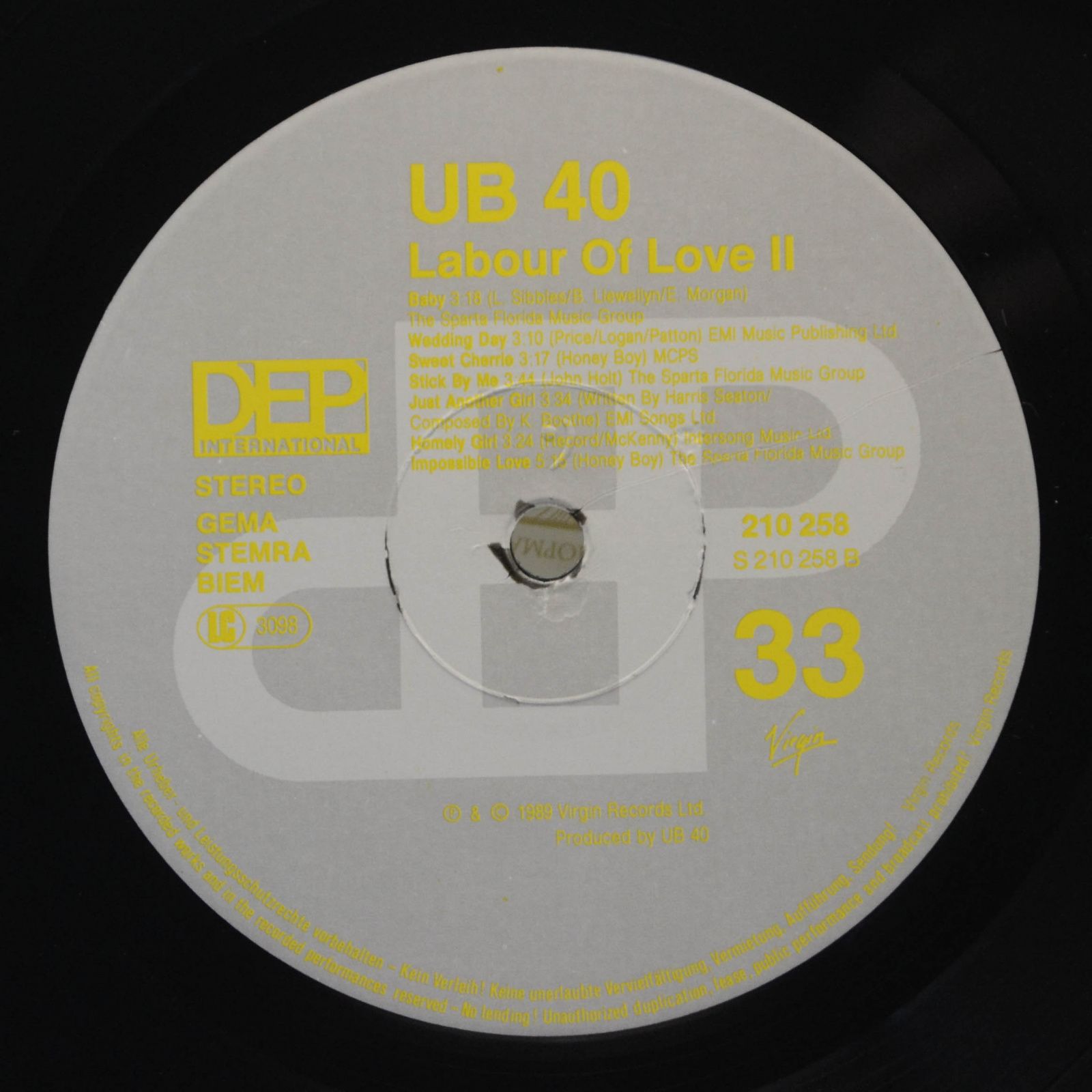 UB40 — Labour Of Love II, 1989