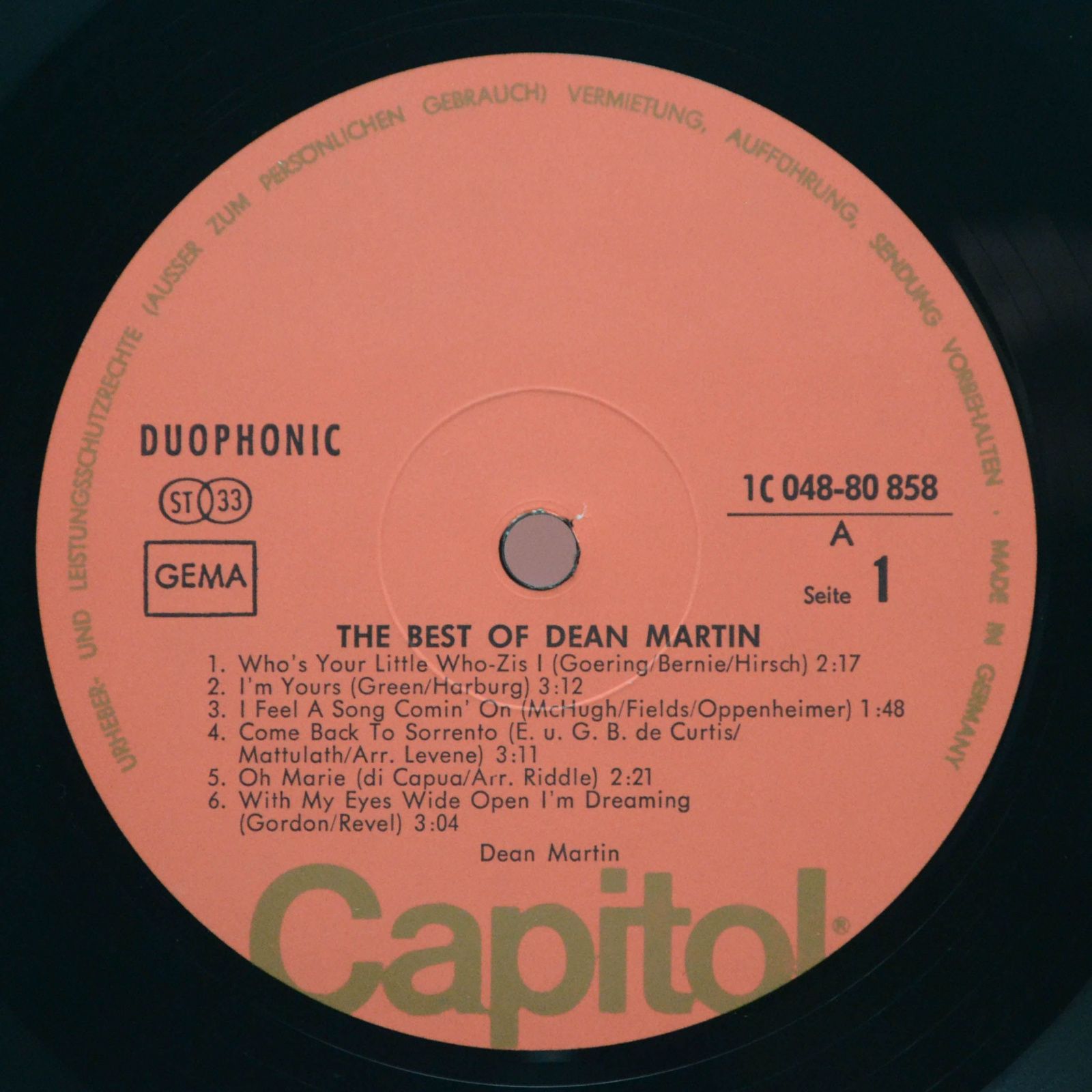 Dean Martin — The Best Of Dean Martin, 1976