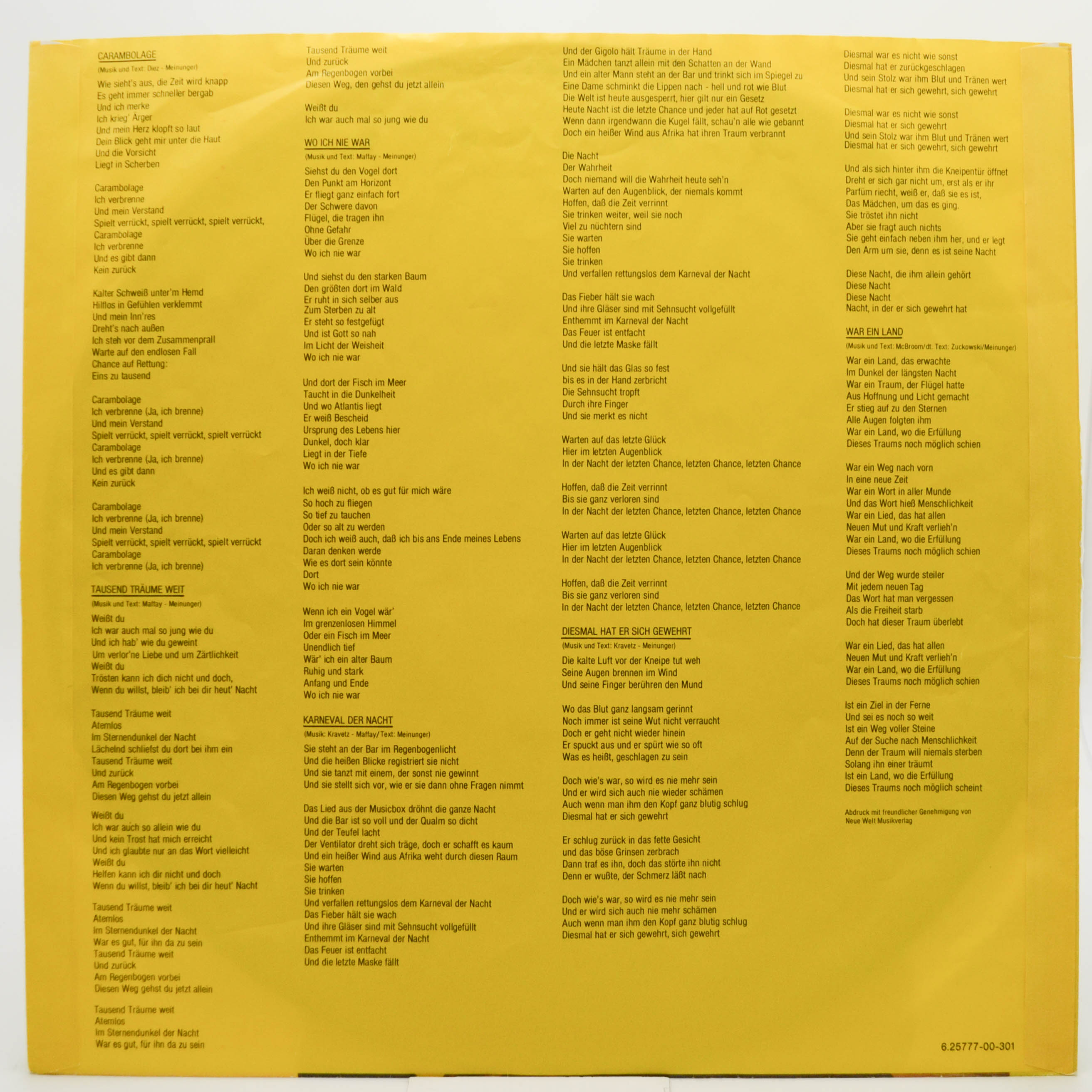 Peter Maffay — Carambolage, 1984