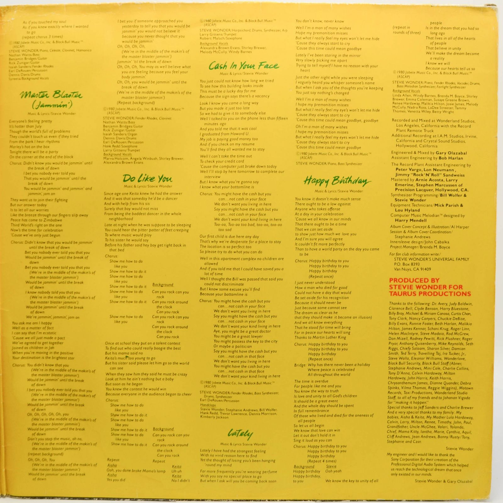 Stevie Wonder — Hotter Than July, 1980