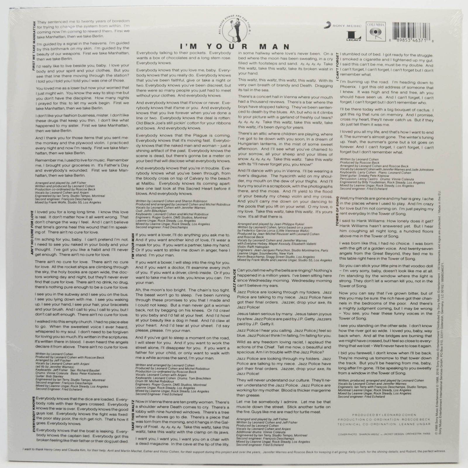 Leonard Cohen — I'm Your Man, 1988