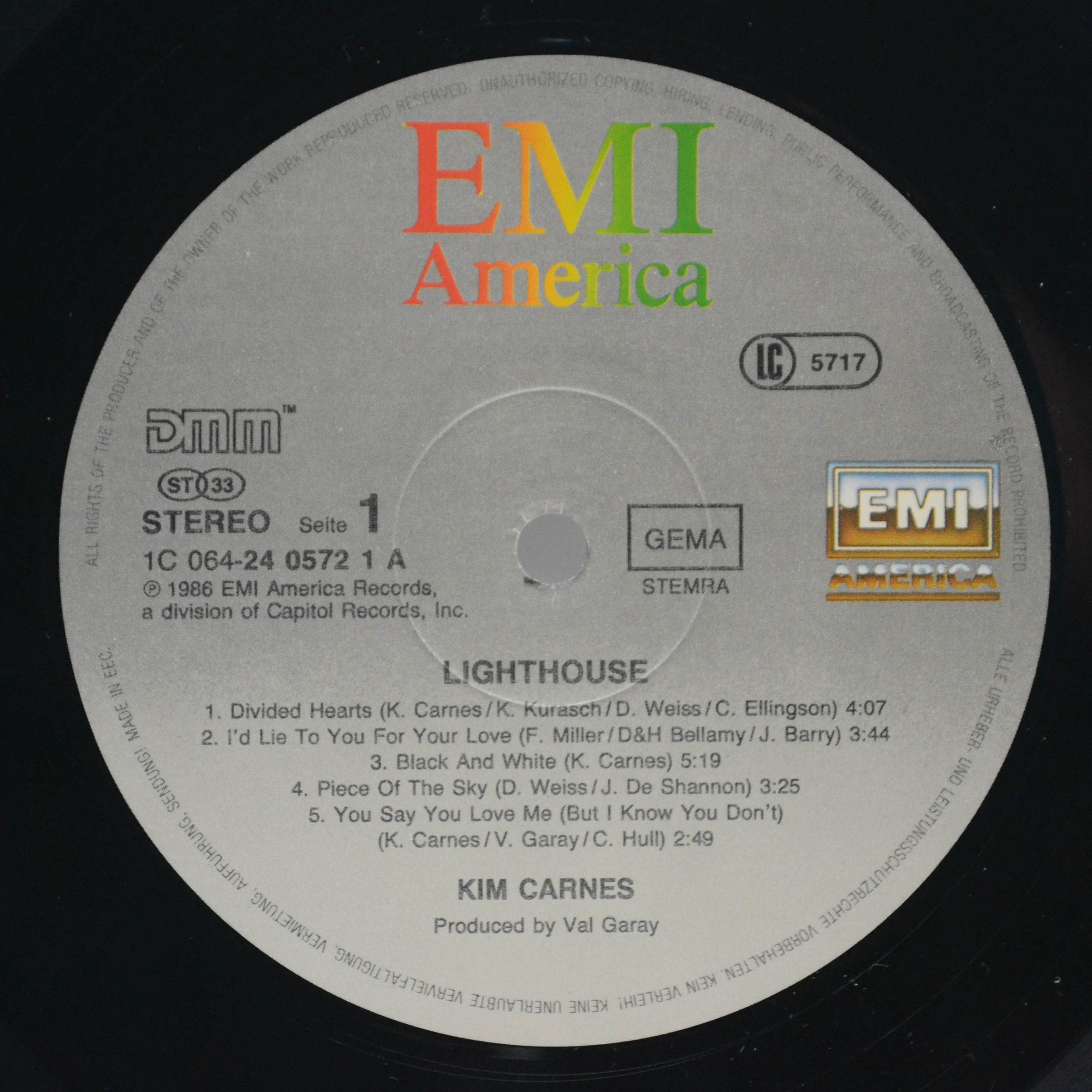 Kim Carnes — Lighthouse, 1986