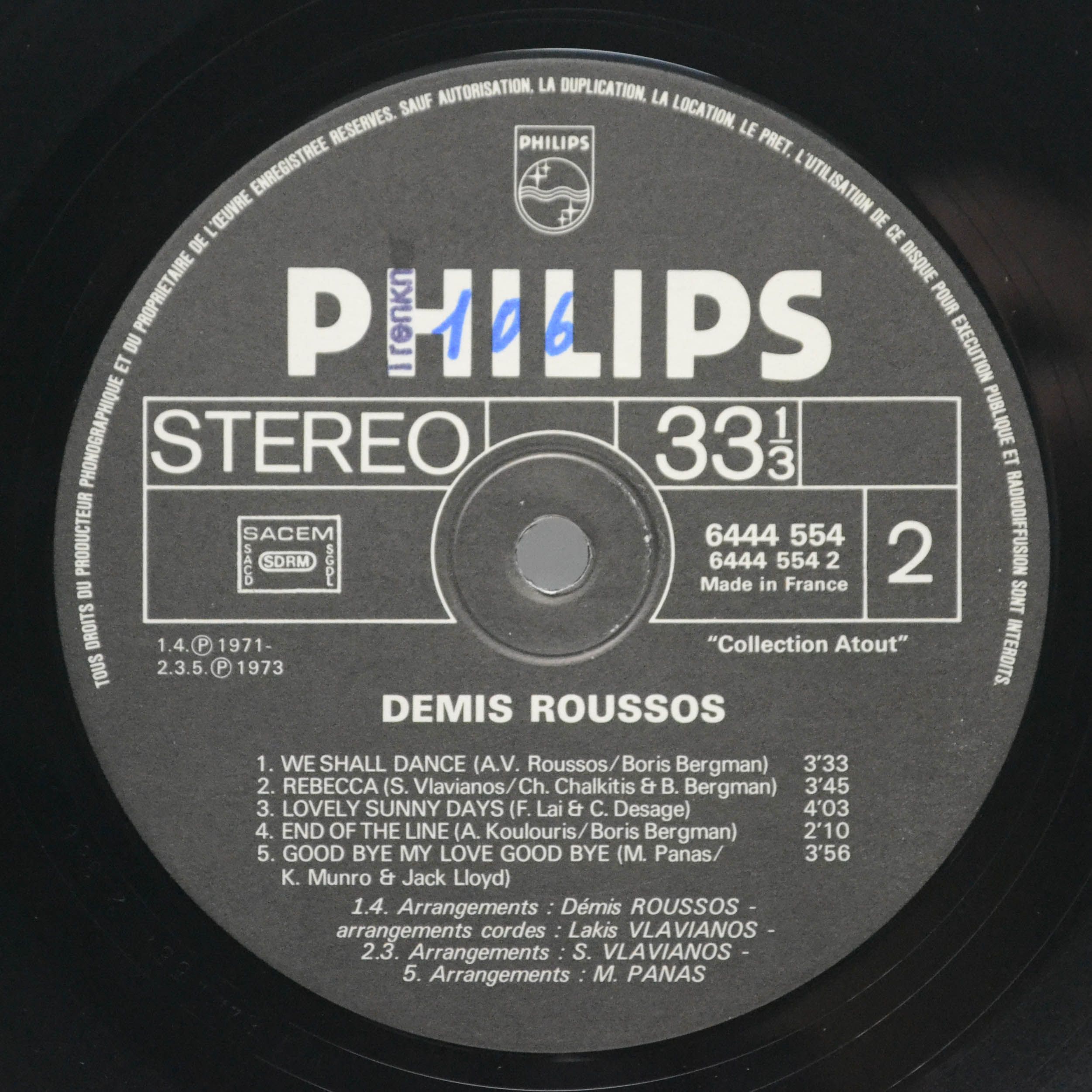 Demis Roussos — My Reason (France), 1978