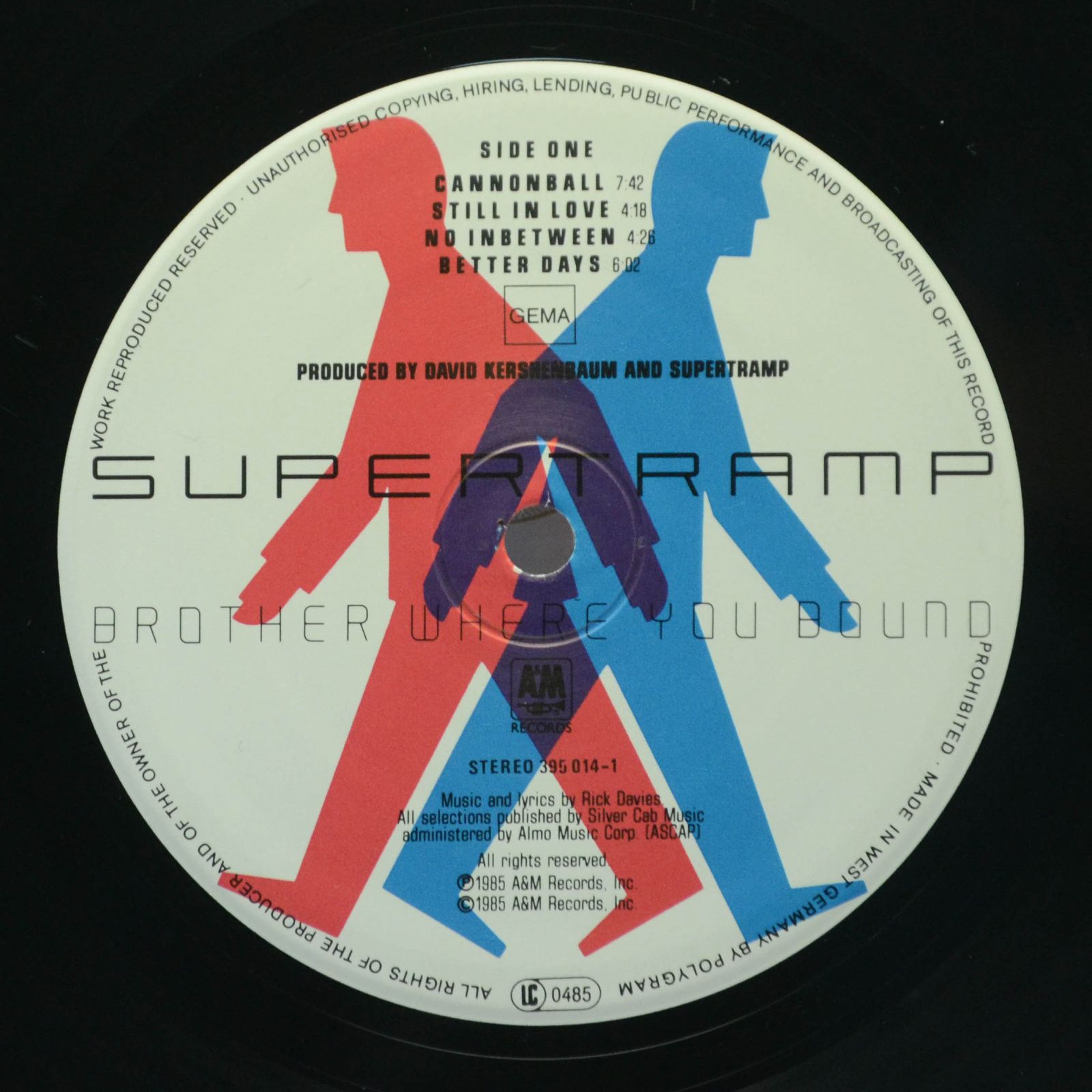 Supertramp — Brother Where You Bound, 1985