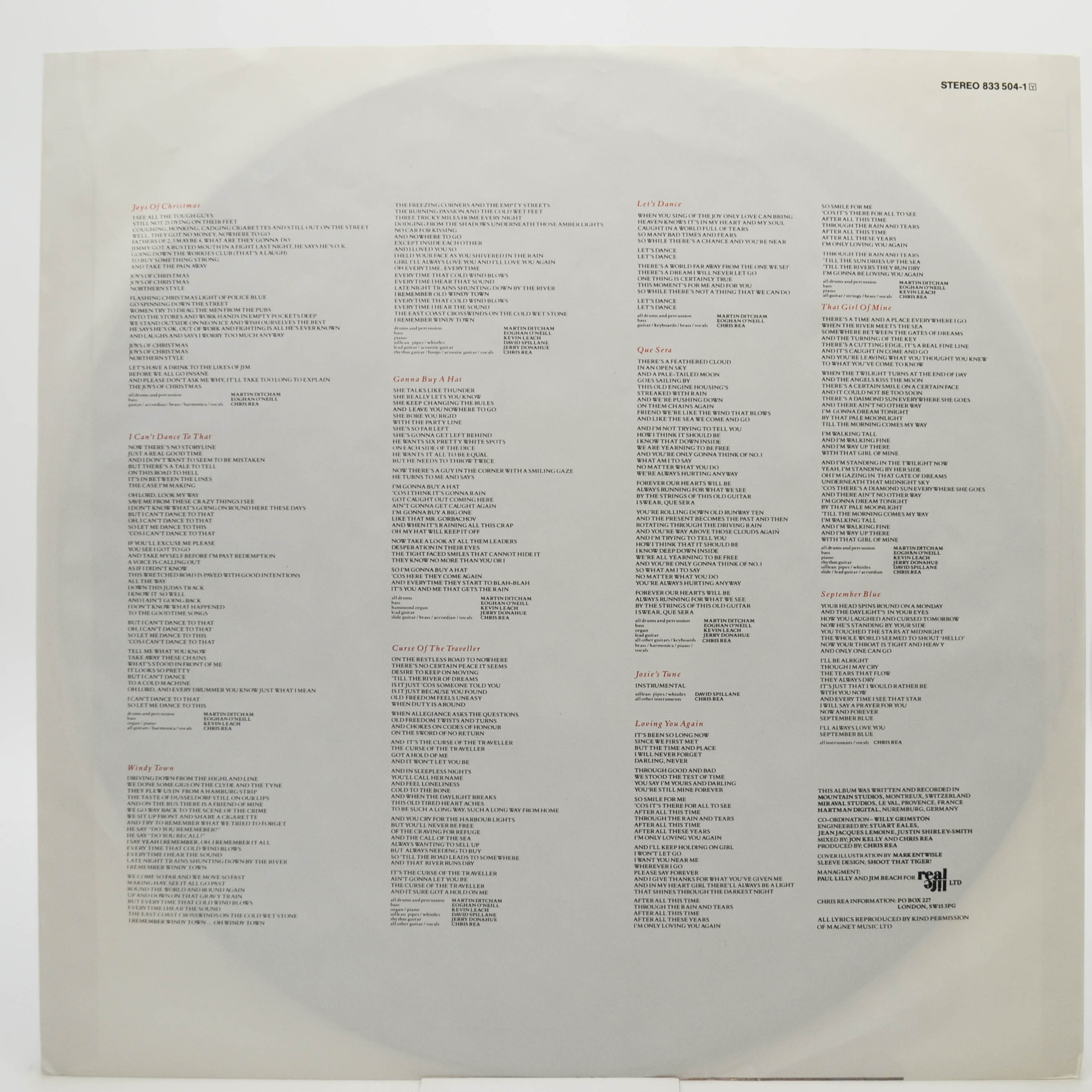 Chris Rea — Dancing With Strangers, 1987