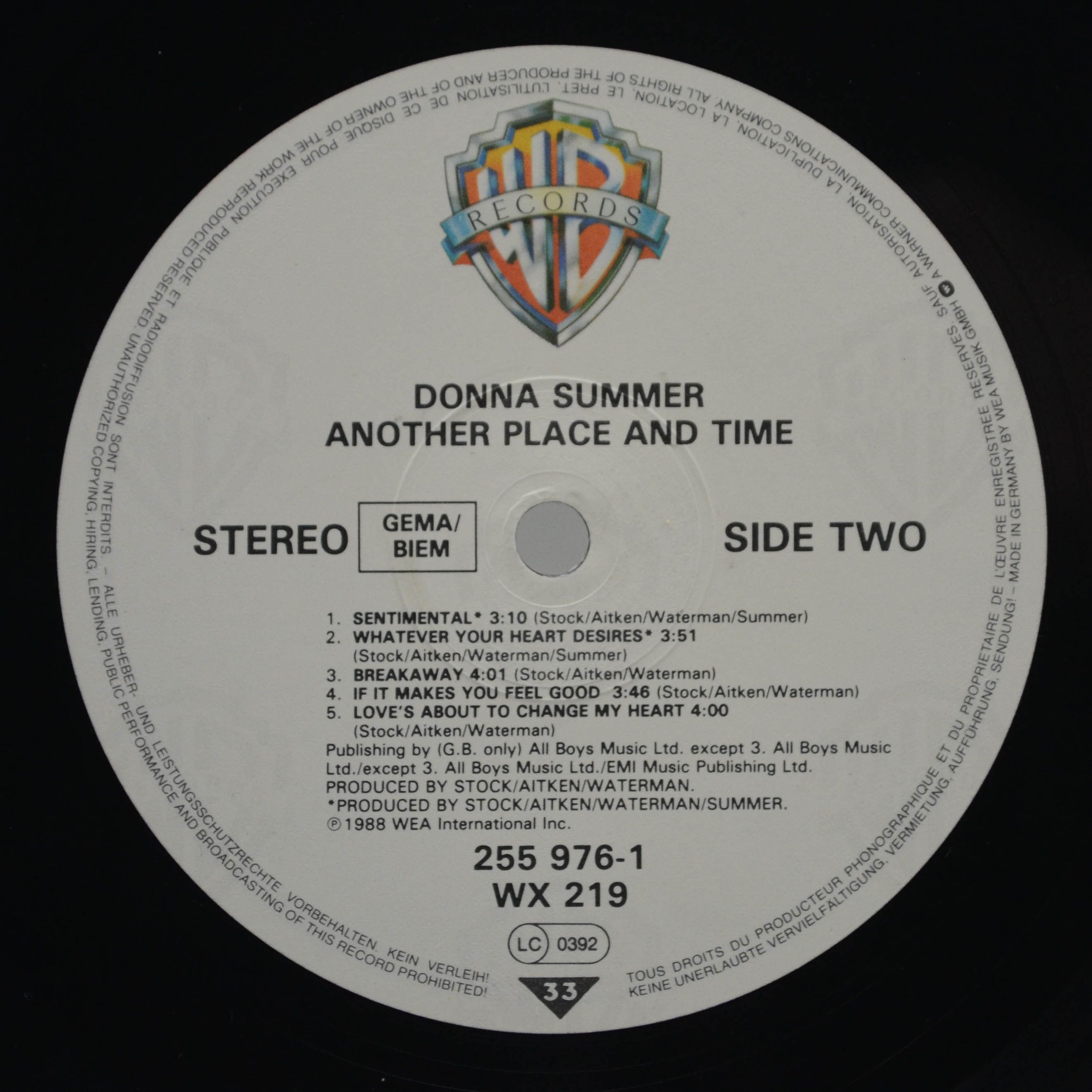 Donna Summer — Another Place And Time, 1989