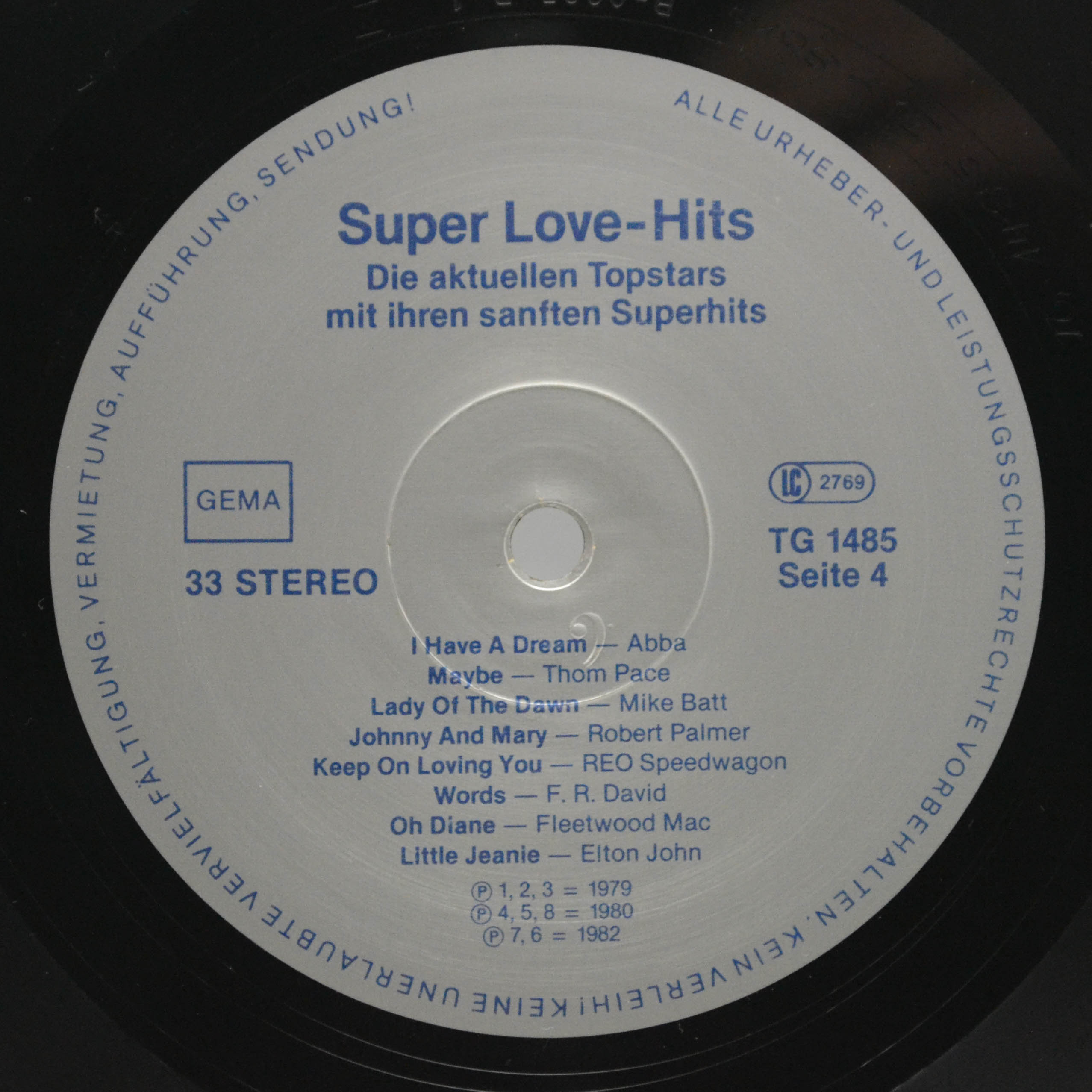Various — Super Love Hits (2LP), 1984