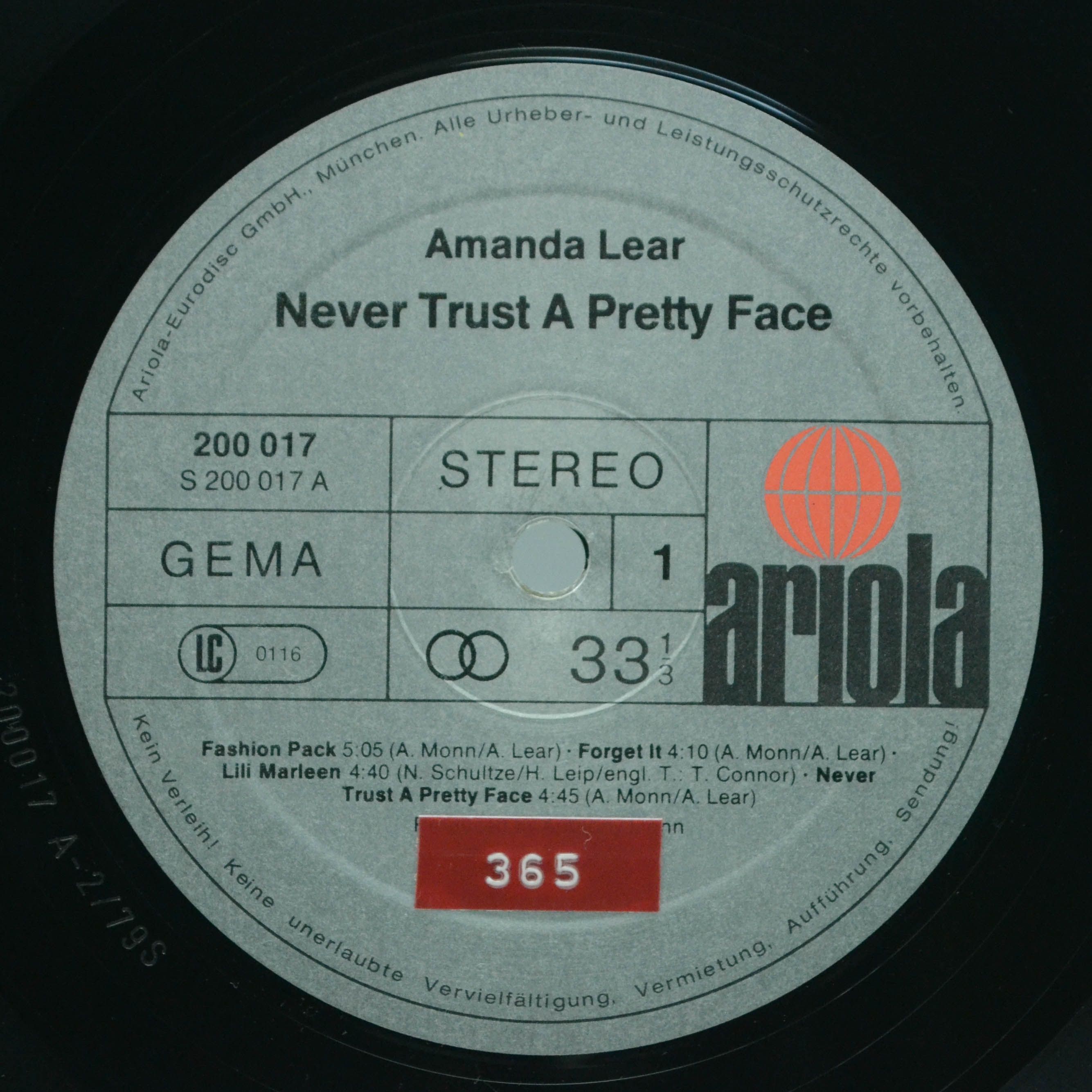 Amanda Lear — Never Trust A Pretty Face, 1979