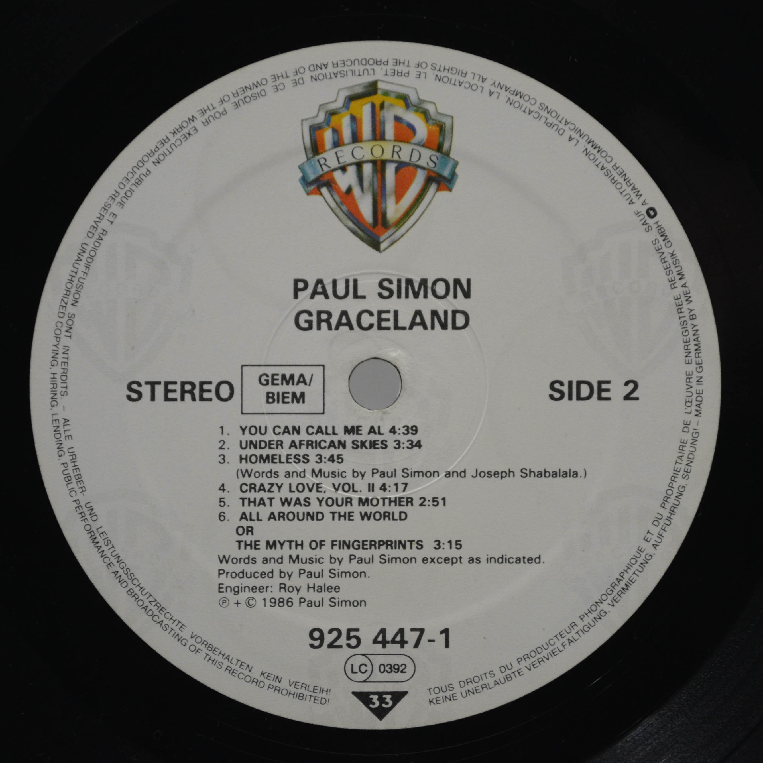Paul Simon — Graceland, 1986