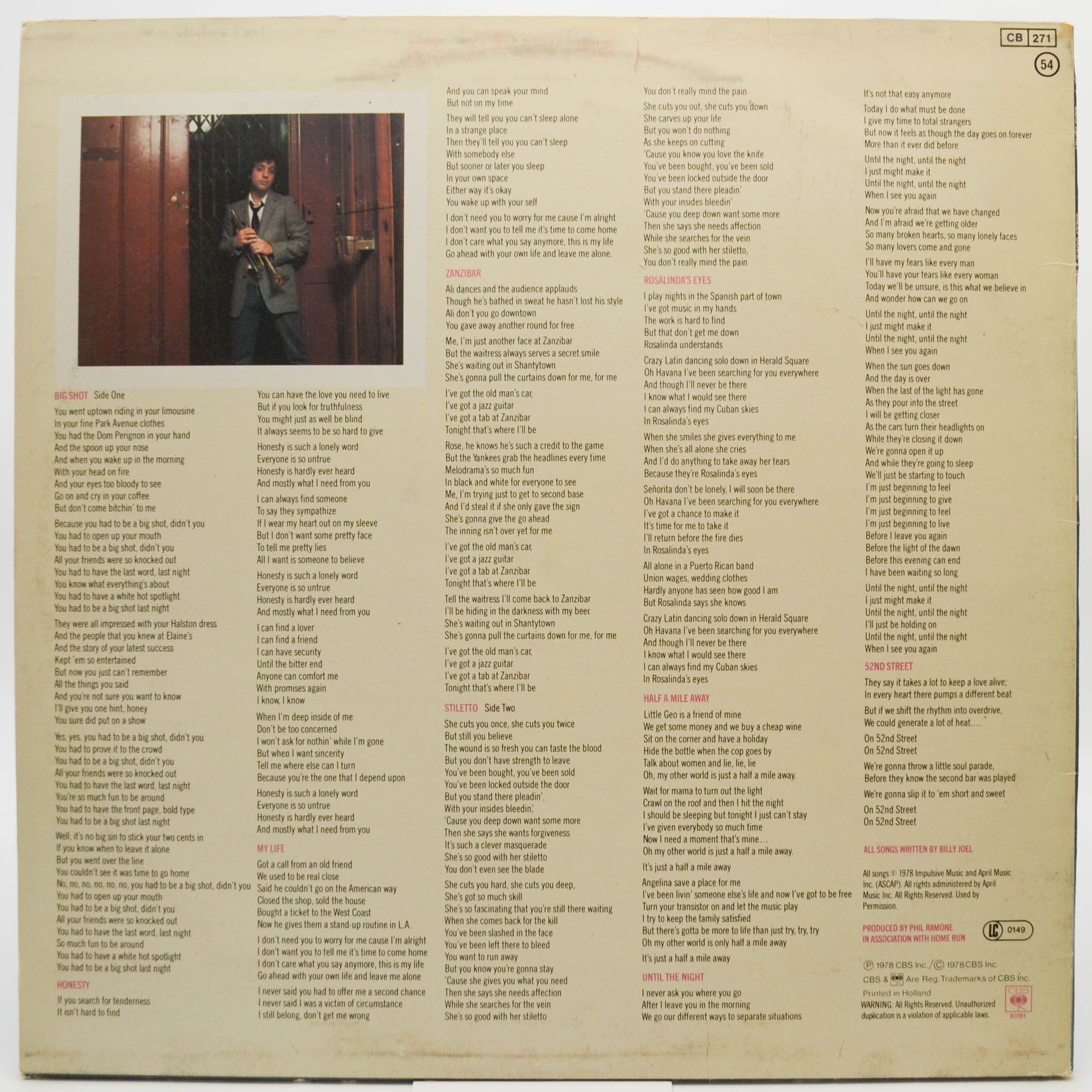 Billy Joel — 52nd Street, 1978