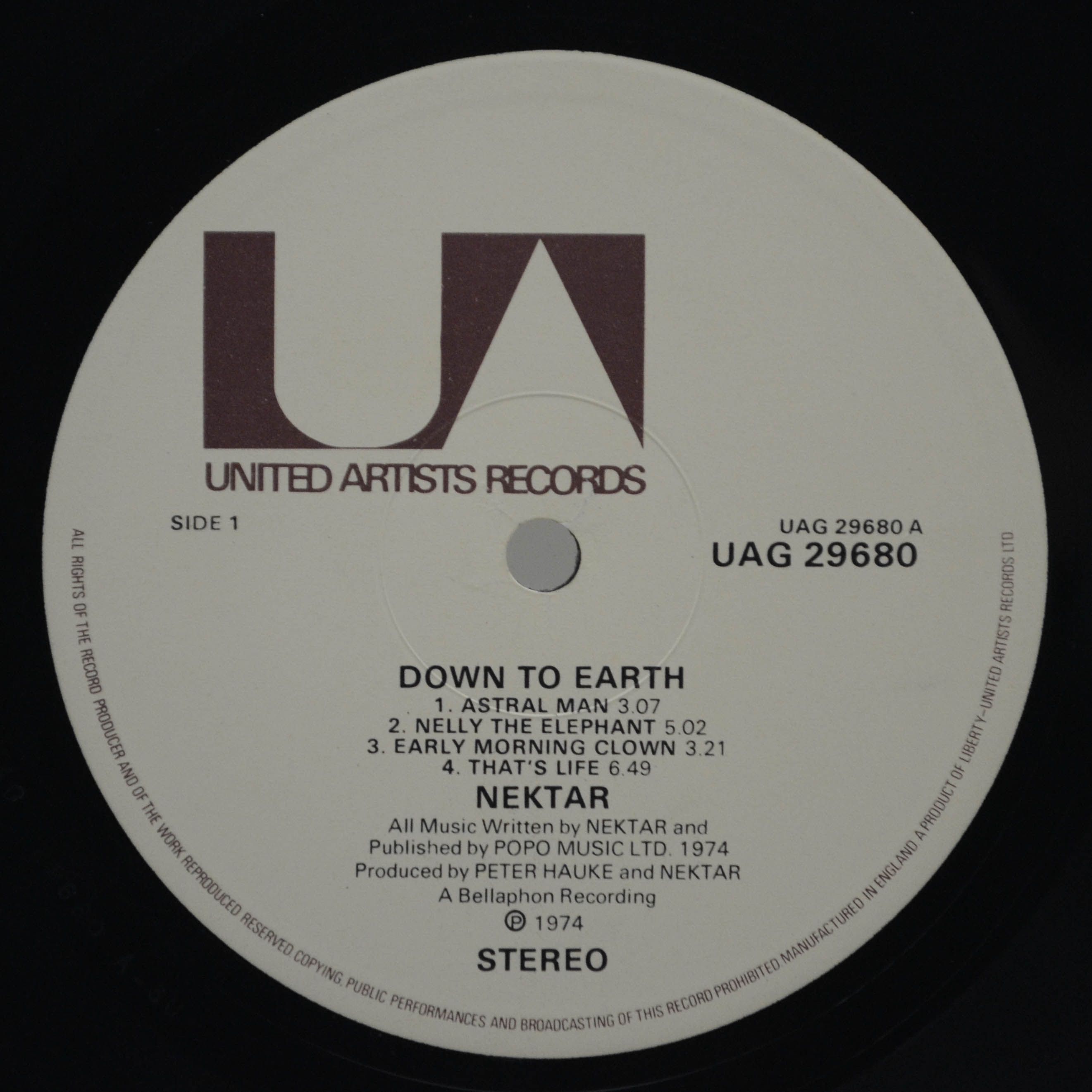 Nektar — Down To Earth (1-st, UK), 1974