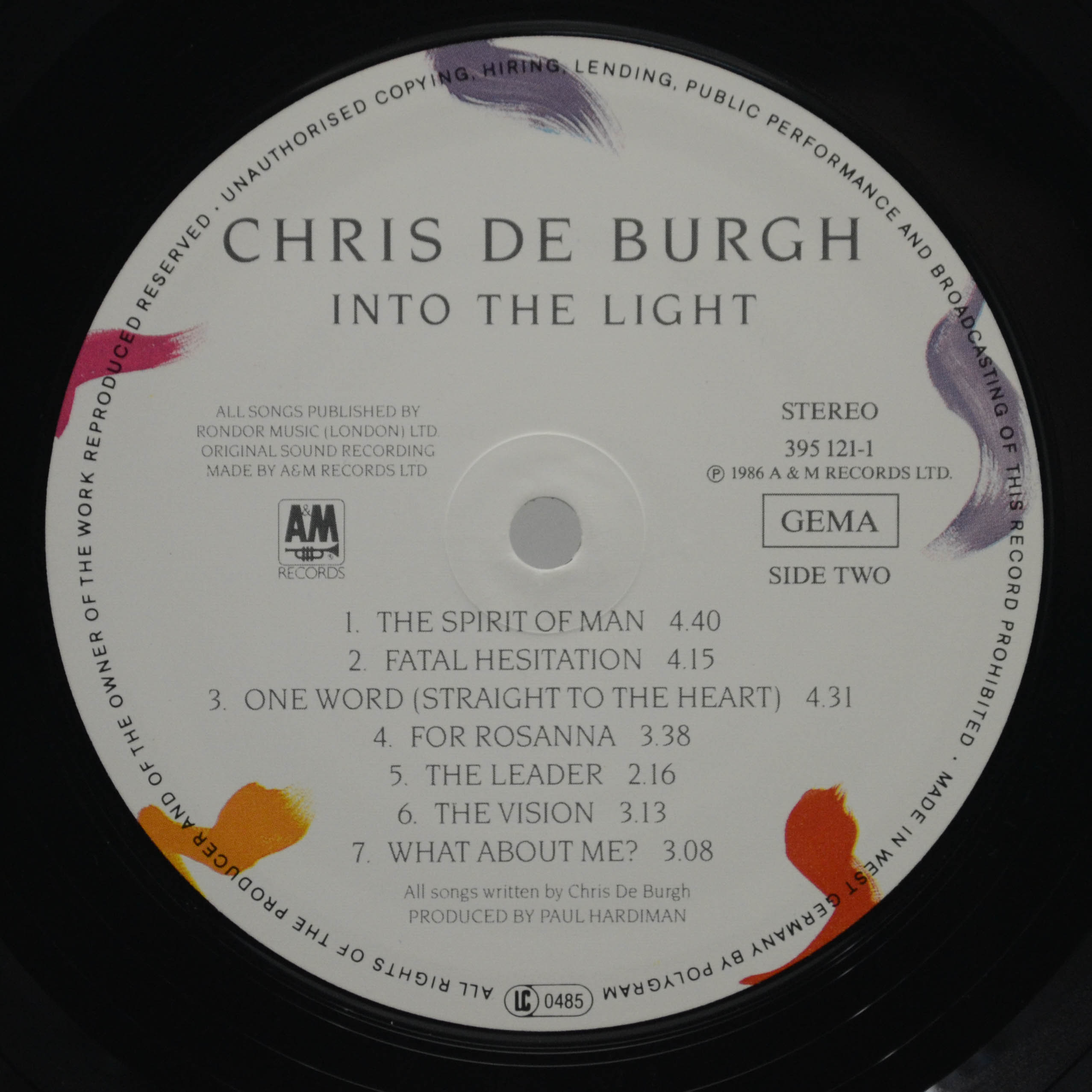 Chris de Burgh — Into The Light, 1986