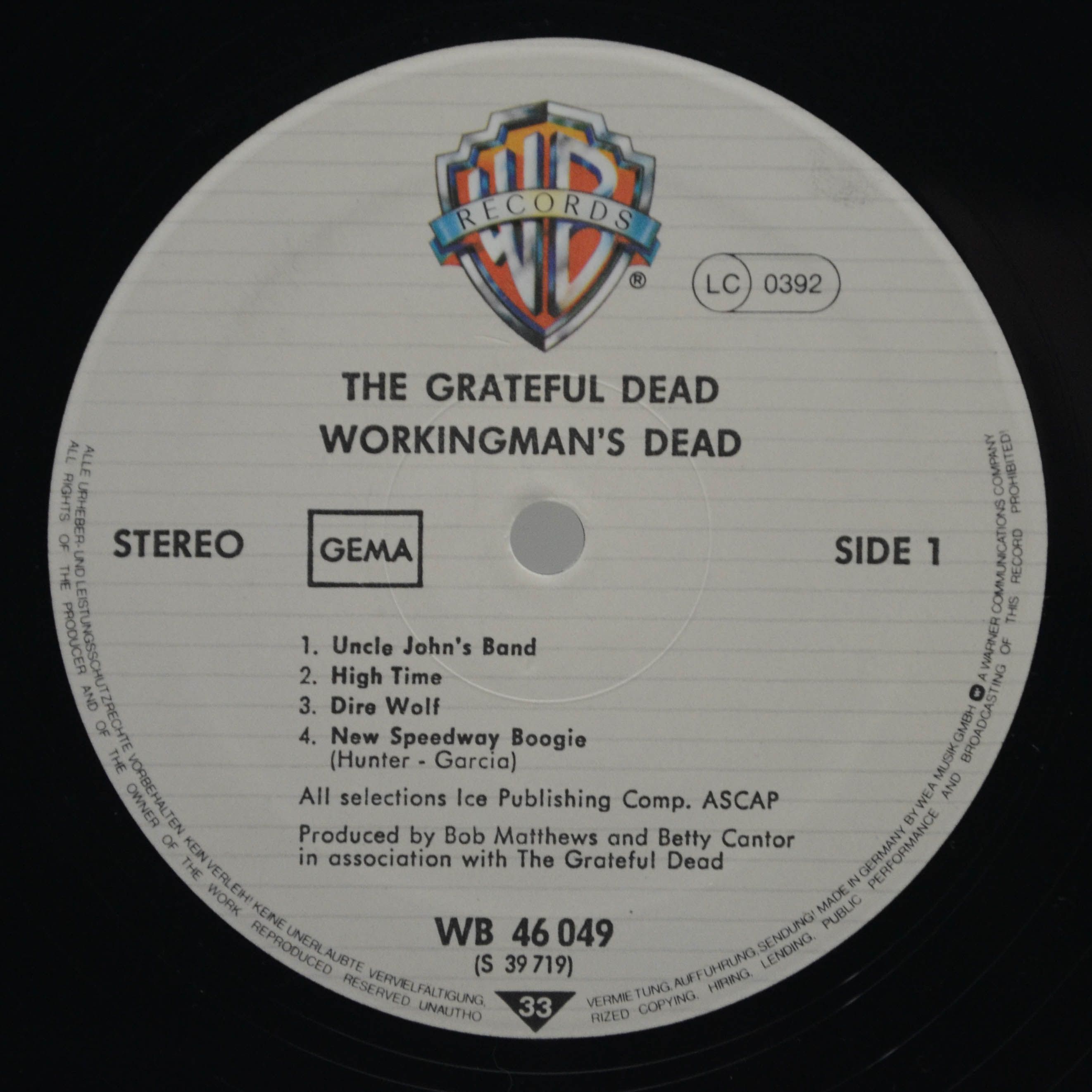 Grateful Dead — Workingman's Dead, 1970