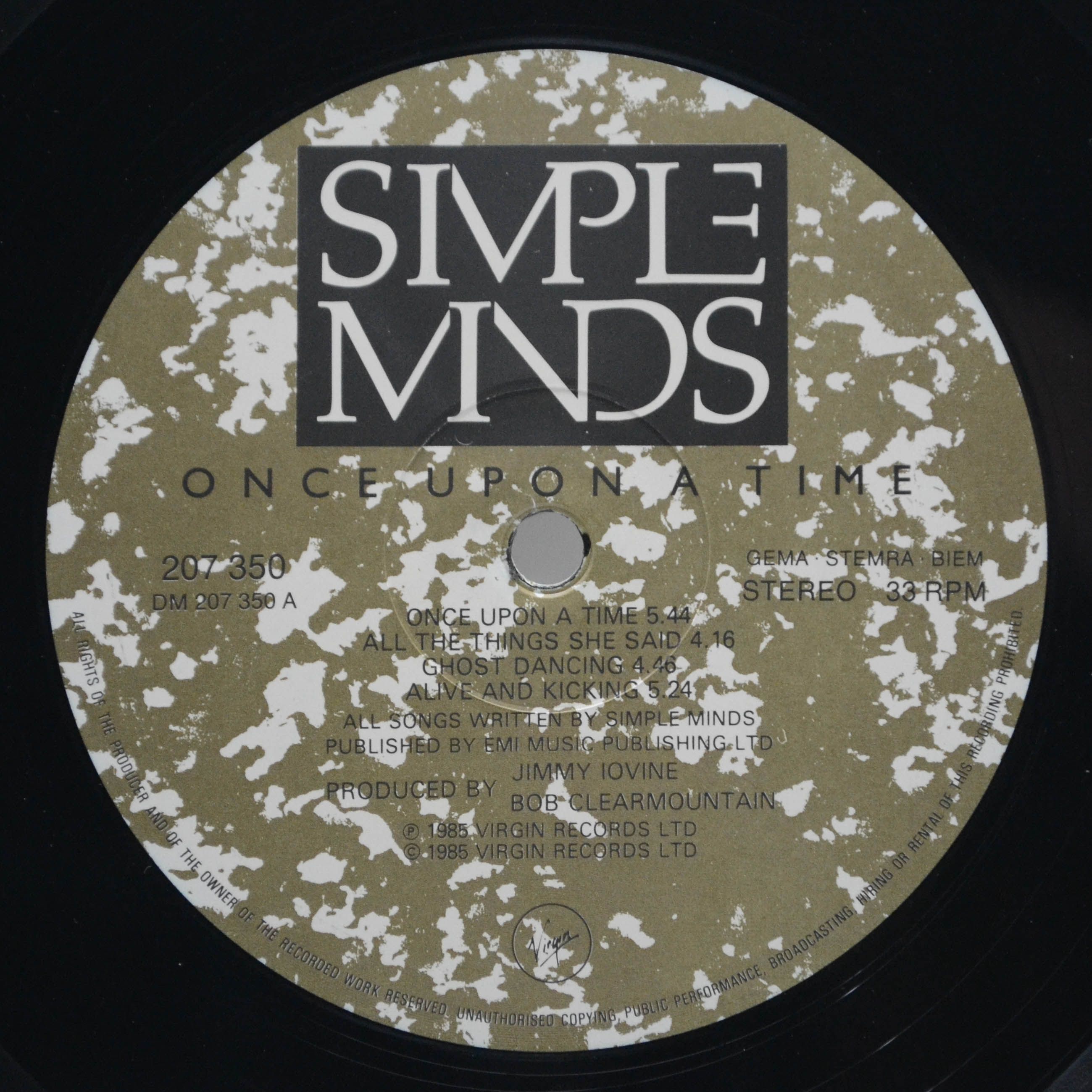 Simple Minds — Once Upon A Time, 1985