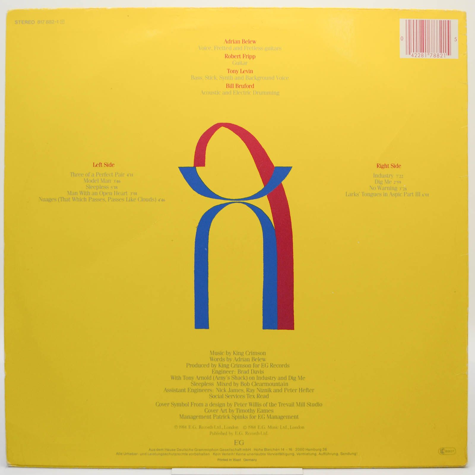 King Crimson — Three Of A Perfect Pair, 1984