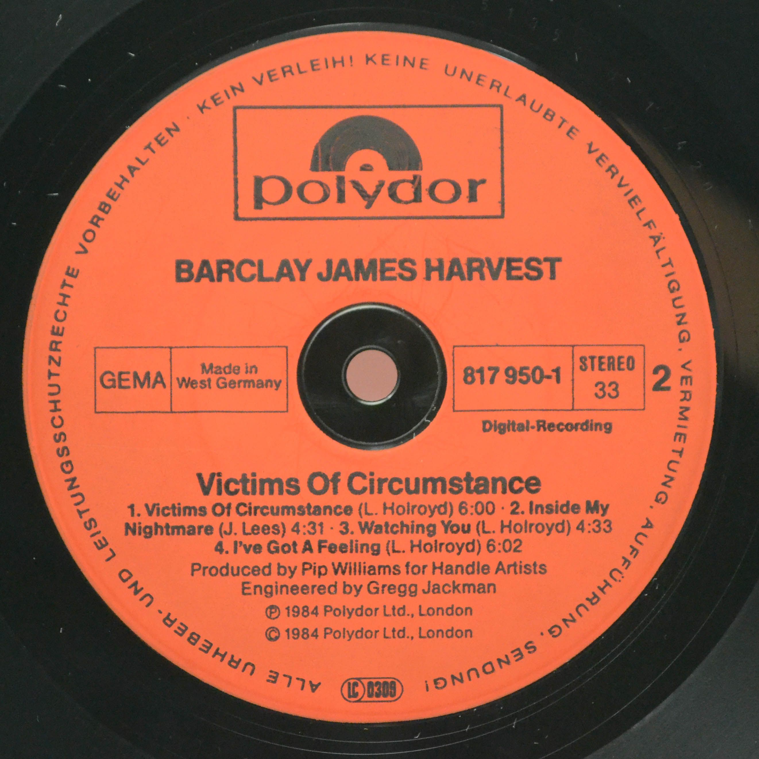 Barclay James Harvest — Victims Of Circumstance, 1984