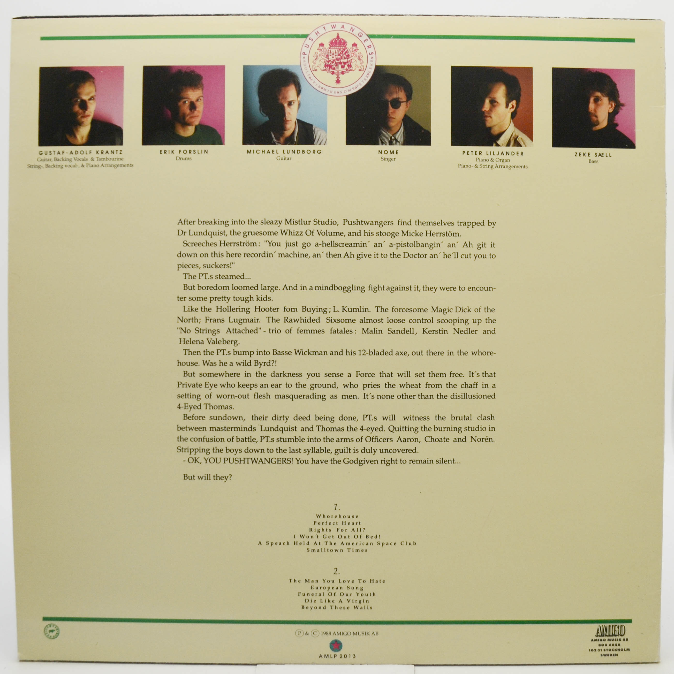 Pushtwangers — Don't Be Afraid, 1988