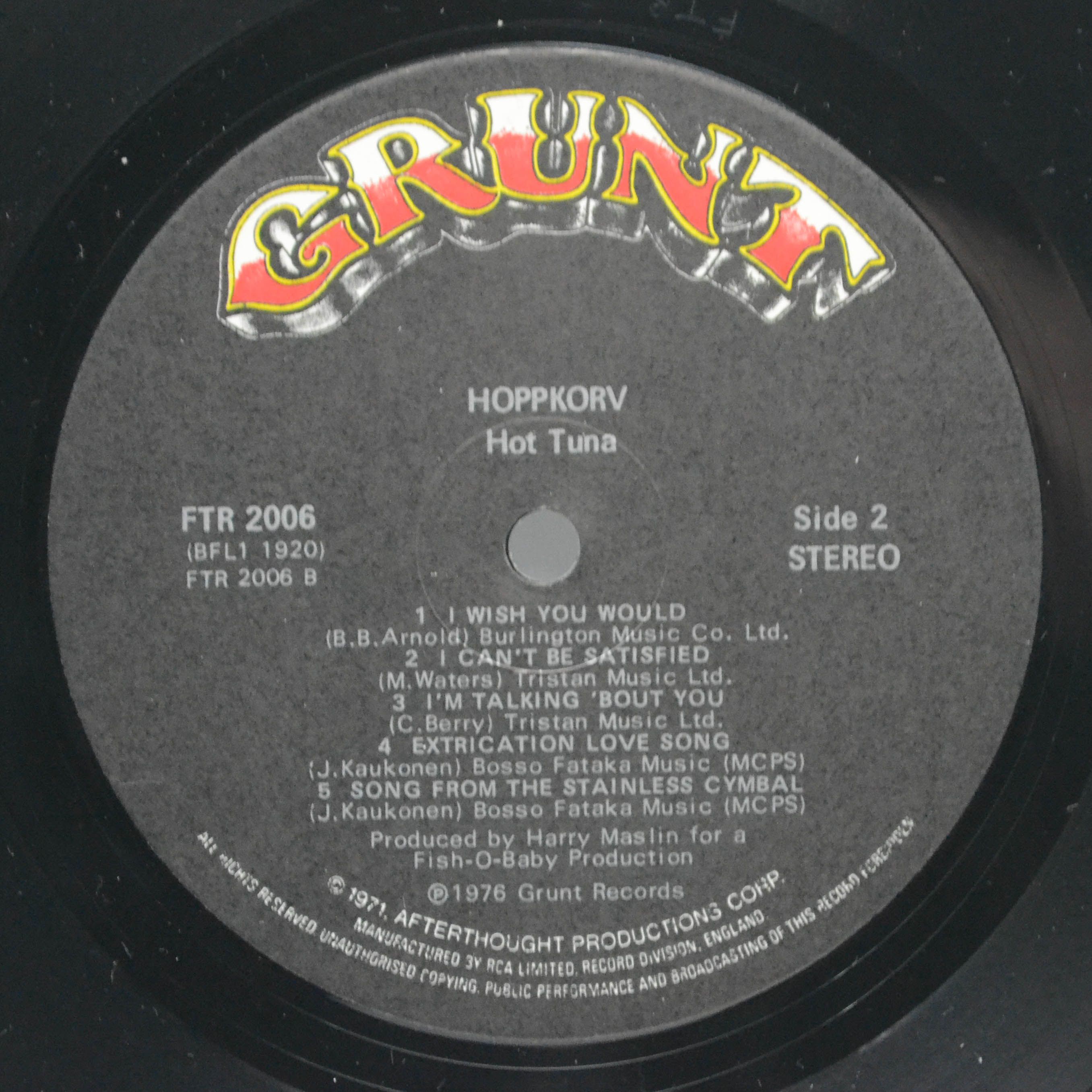 Hot Tuna — Hoppkorv (UK), 1976