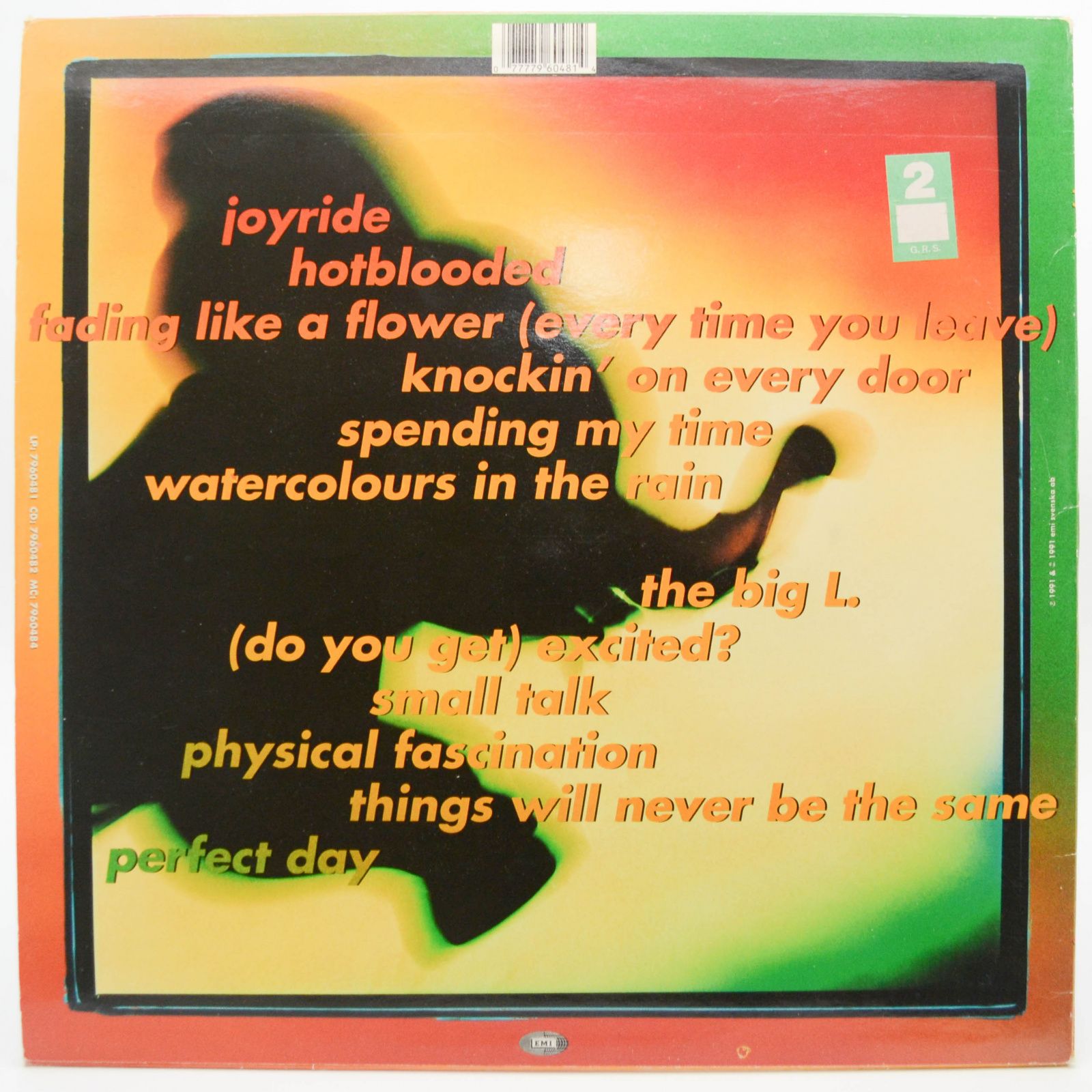 Roxette — Joyride (Sweden), 1991