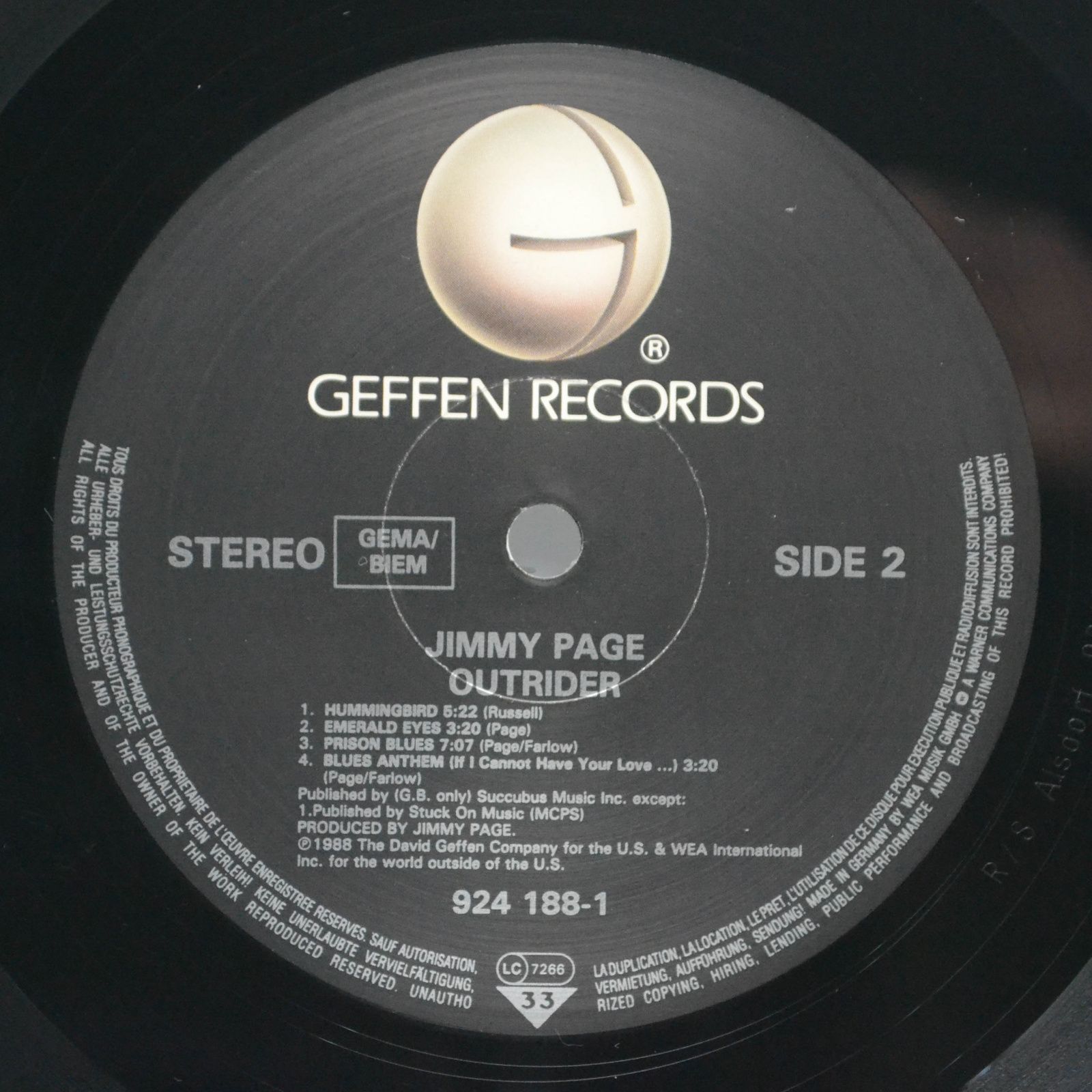 Jimmy Page — Outrider, 1988