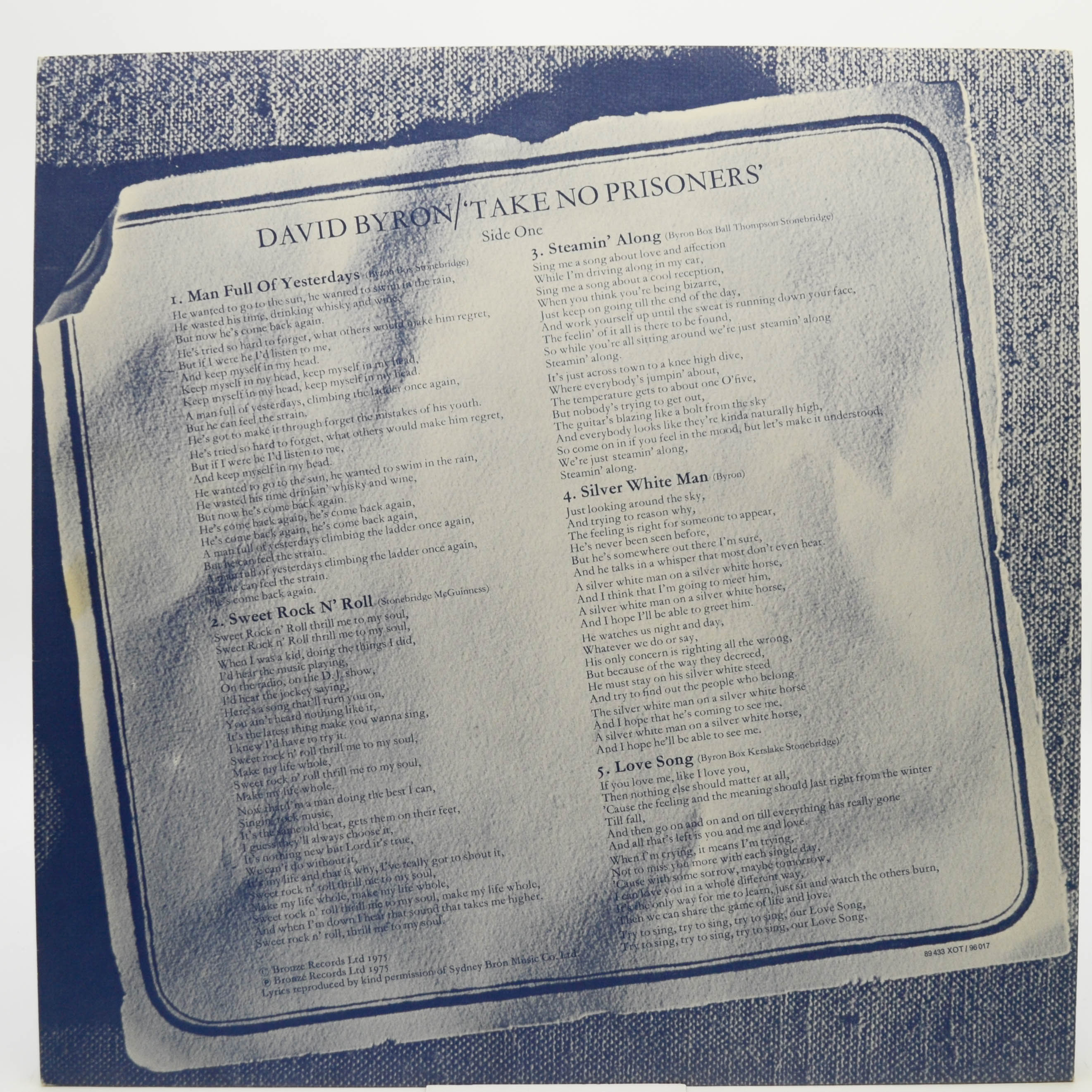 David Byron — Take No Prisoners, 1975