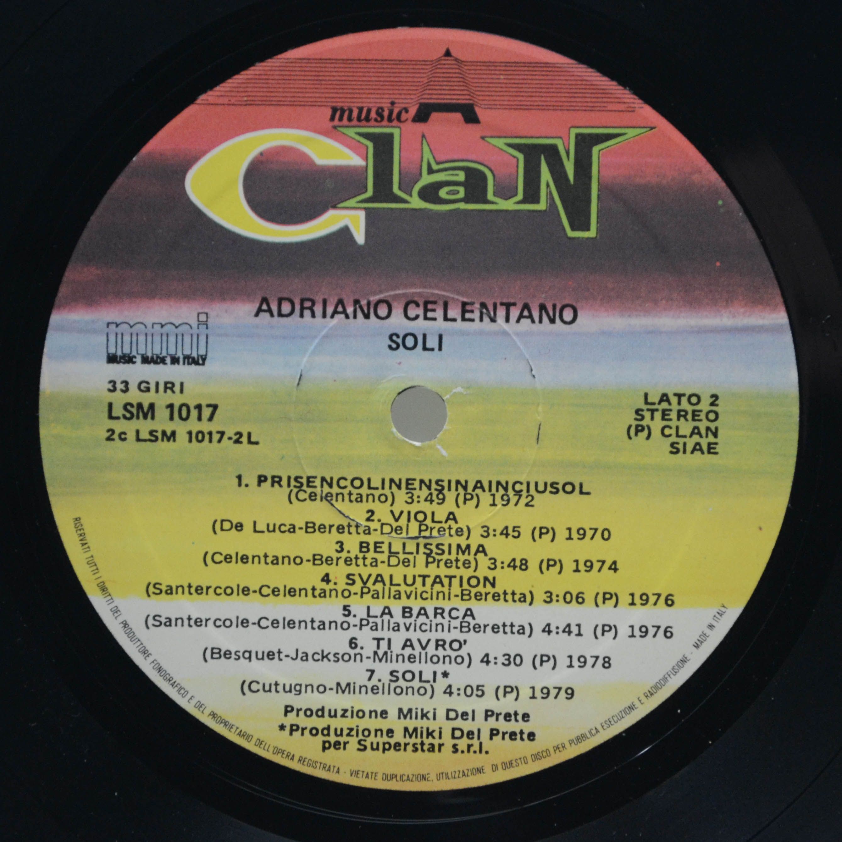 Adriano Celentano — Soli (Italy, Clan), 1984