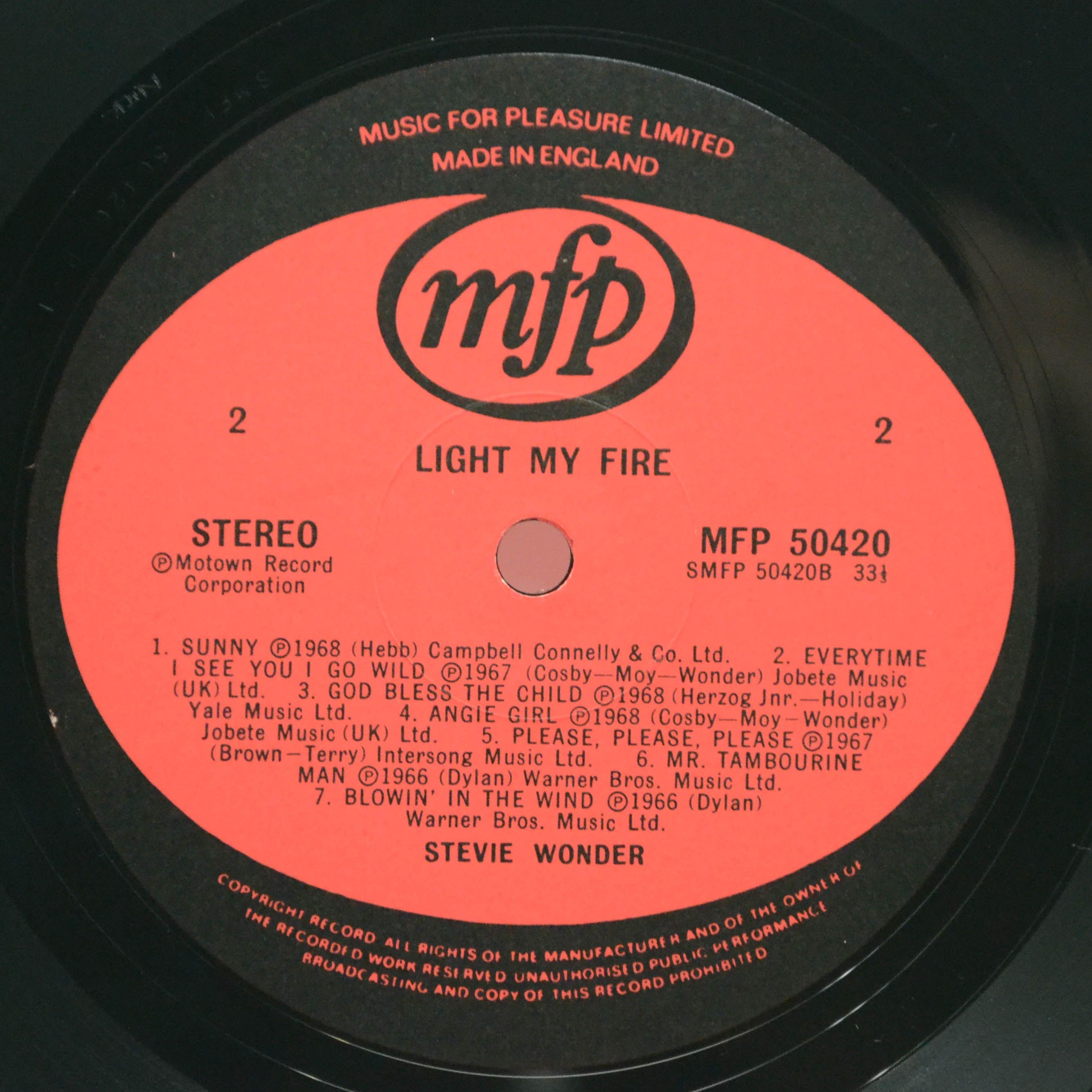 Stevie Wonder — Light My Fire (UK), 1979